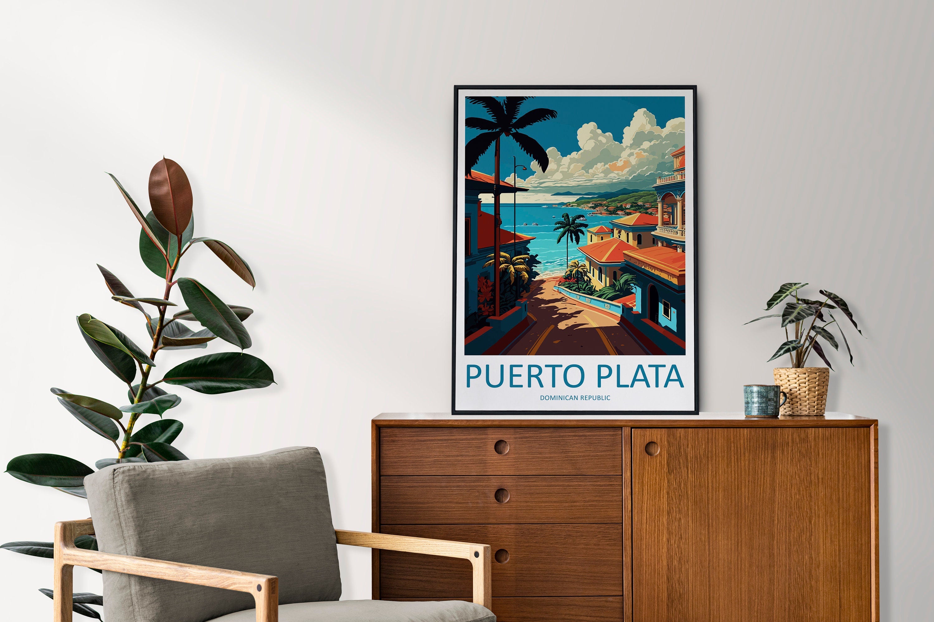 Puerto Plata Travel Print Wall Art Puerto Plata Wall Hanging Home Décor Puerto Plata Gift Art Lovers Wall Art Caribbean Travel Print