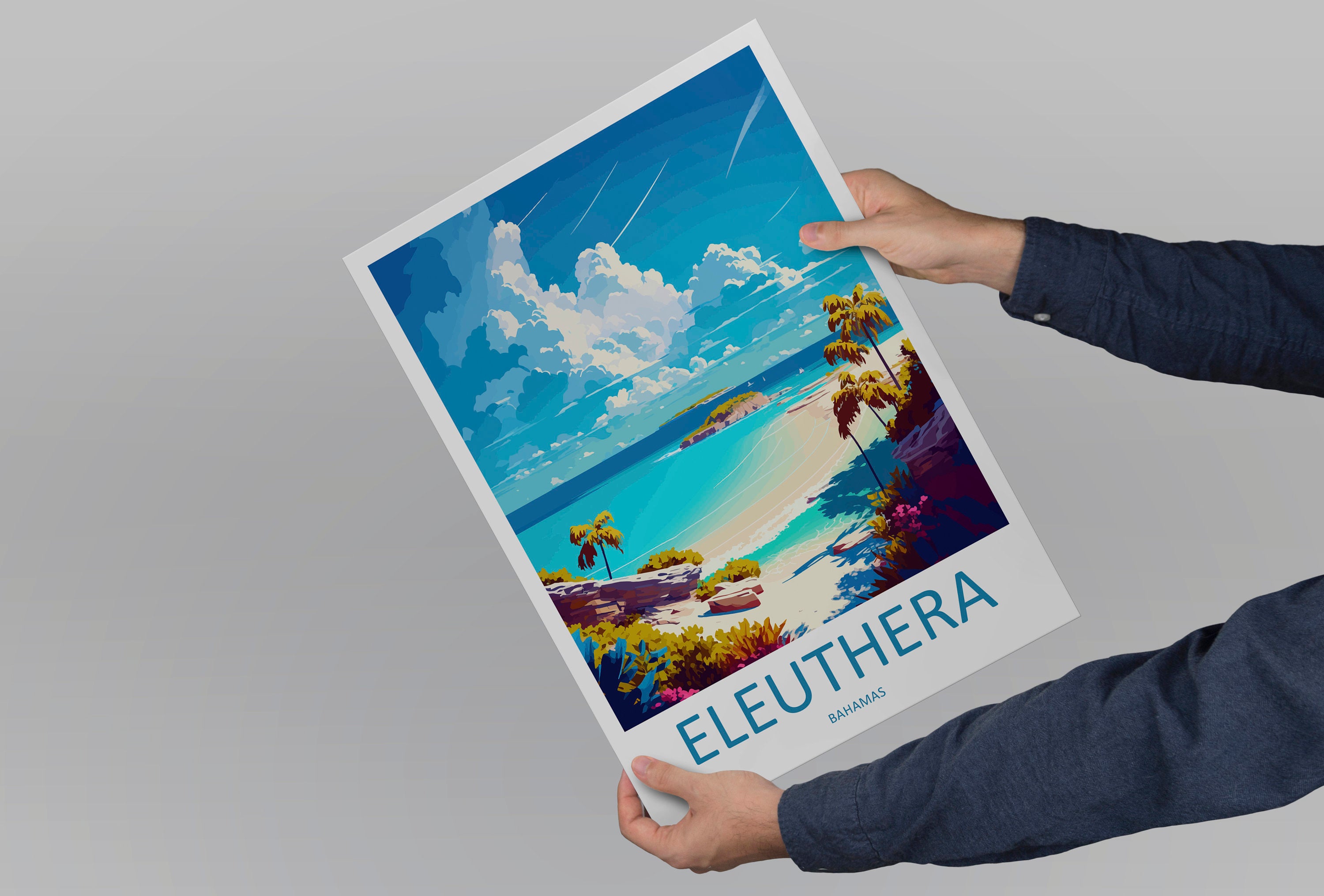 Eleuthera Travel Print Wall Art Eleuthera Wall Hanging Home Décor Eleuthera Gift Art Lovers Wall Art Caribbean Travel Print