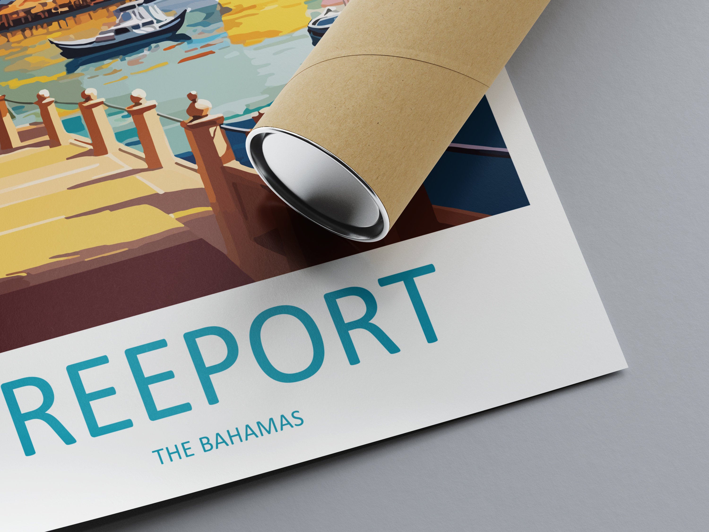 Freeport Travel Print Wall Art Freeport Wall Hanging Home Décor Freeport Gift Art Lovers Wall Art Caribbean Travel Print