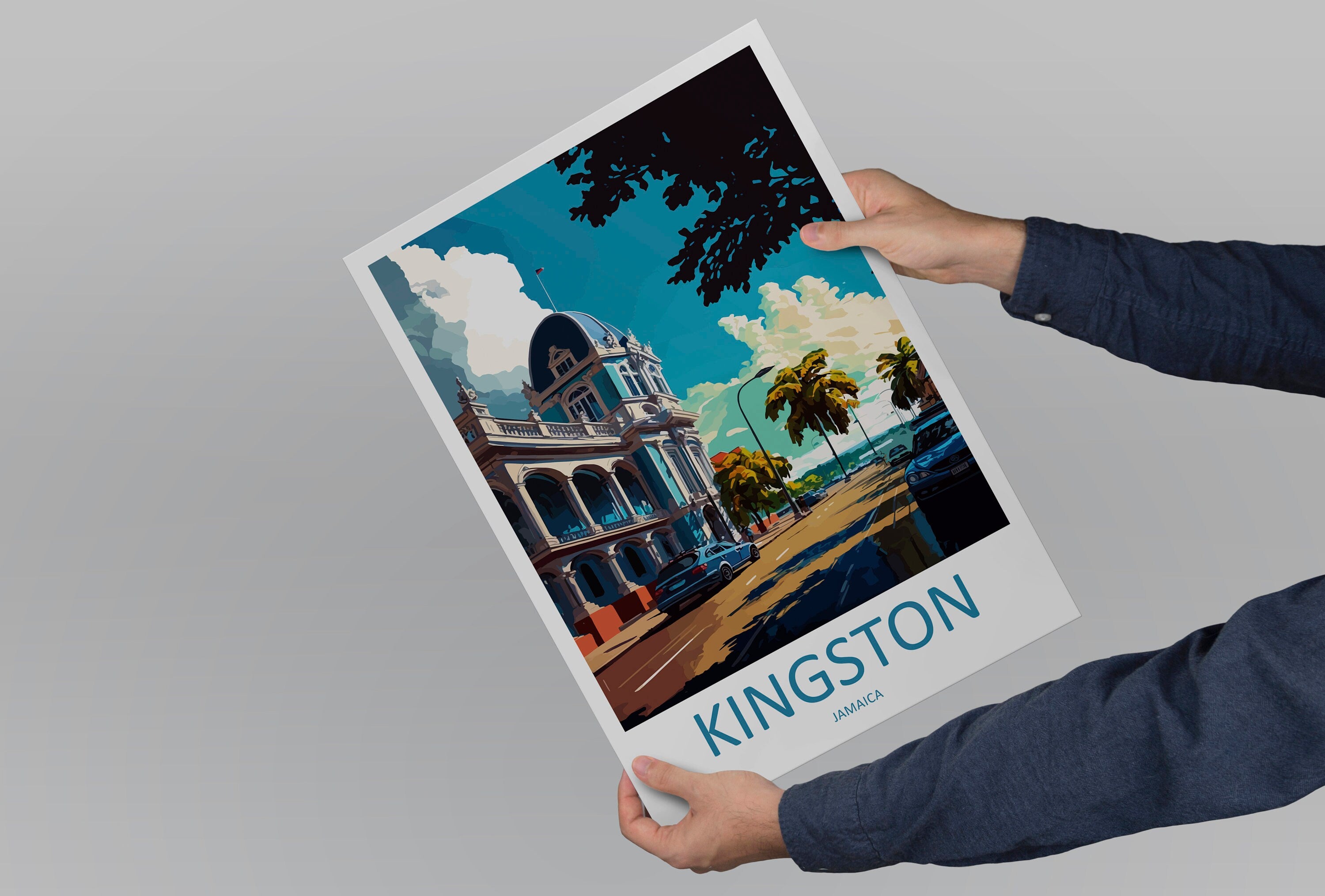 Kingston Travel Print Wall Art Kingston Wall Hanging Home Décor Kingston Gift Art Lovers Wall Art Caribbean Travel Print