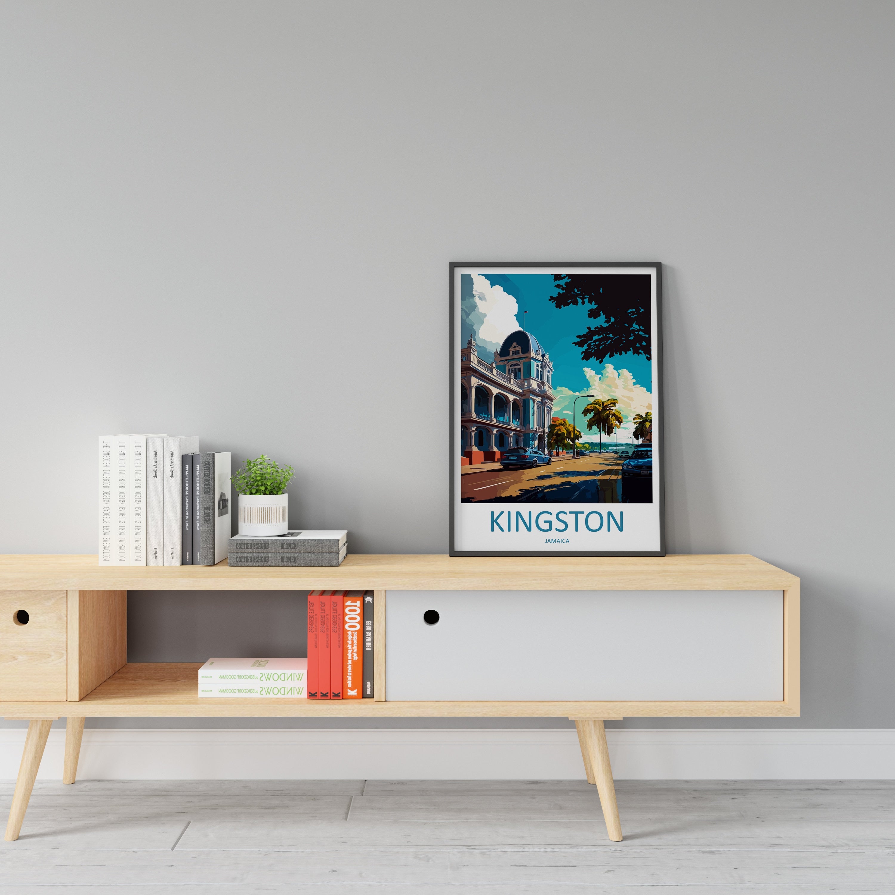 Kingston Travel Print Wall Art Kingston Wall Hanging Home Décor Kingston Gift Art Lovers Wall Art Caribbean Travel Print