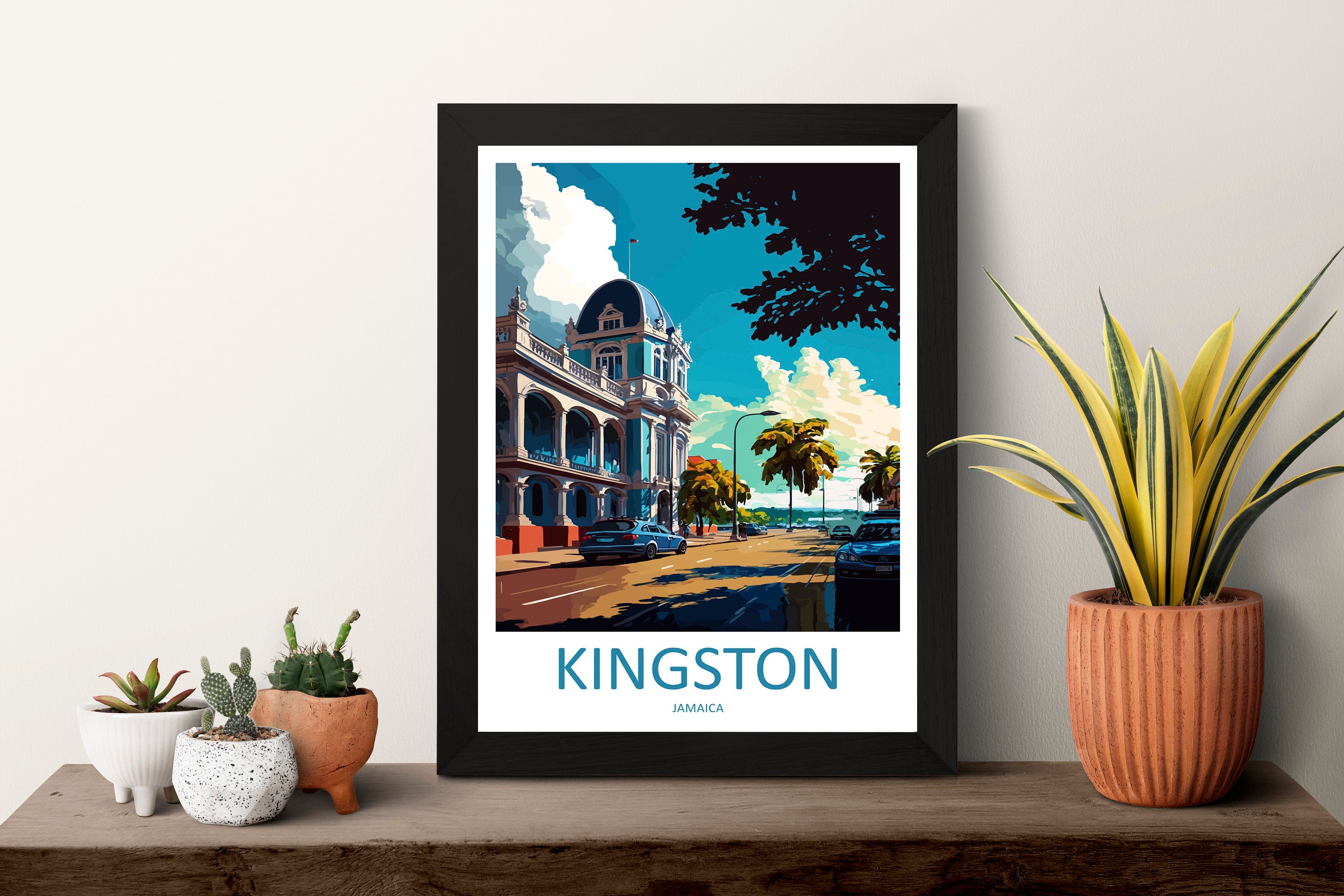 Kingston Travel Print Wall Art Kingston Wall Hanging Home Décor Kingston Gift Art Lovers Wall Art Caribbean Travel Print