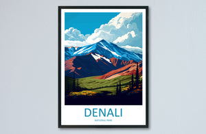 Denali National Park Travel Print Wall Art Denali National Park Wall Hanging Home Décor Denali National Park Gift Art Lovers