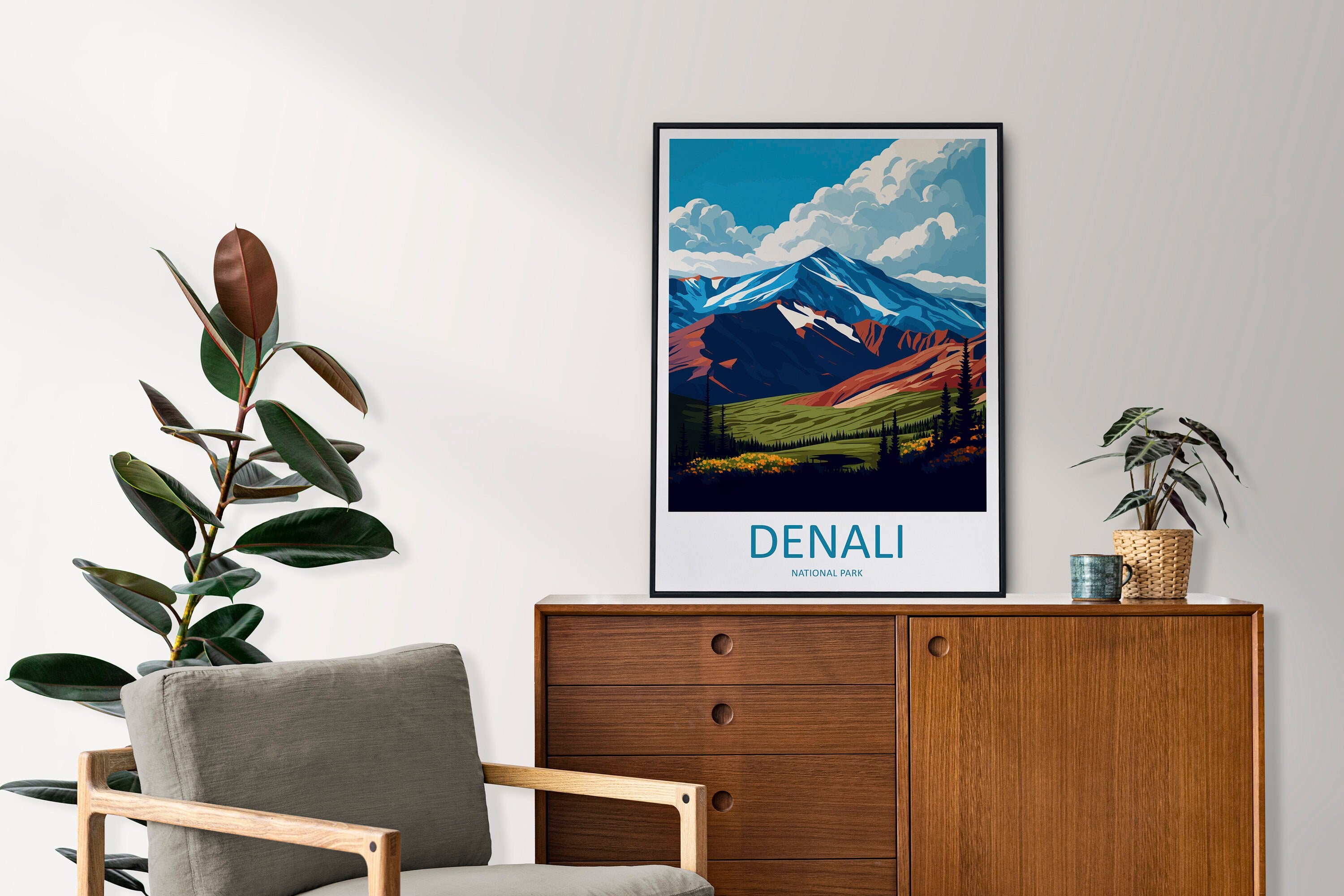 Denali National Park Travel Print Wall Art Denali National Park Wall Hanging Home Décor Denali National Park Gift Art Lovers