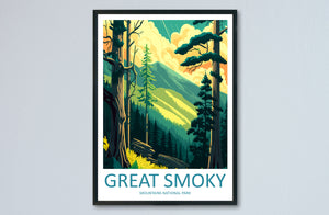 Great Smoky Mountains National Park Travel Print Wall Art Great Smoky Mountains National Park Wall Hanging Home Décor Great Smoky Mountains