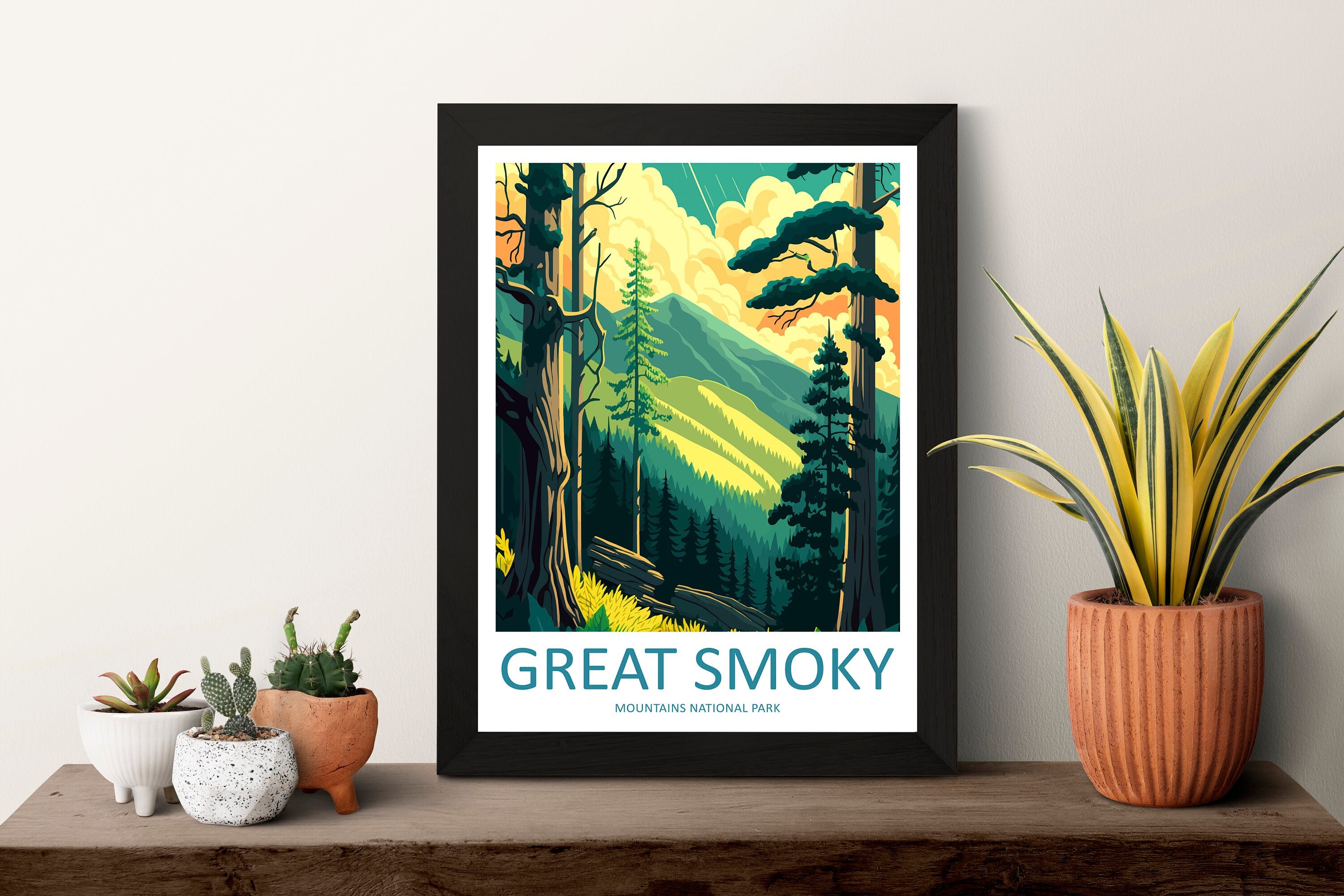 Great Smoky Mountains National Park Travel Print Wall Art Great Smoky Mountains National Park Wall Hanging Home Décor Great Smoky Mountains