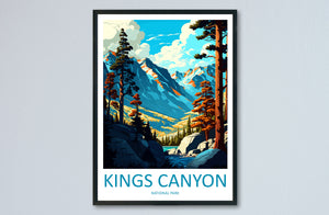 Kings Canyon National Park Travel Print Wall Art Kings Canyon National Park Wall Hanging Home Décor Kings Canyon National Park Gift Art