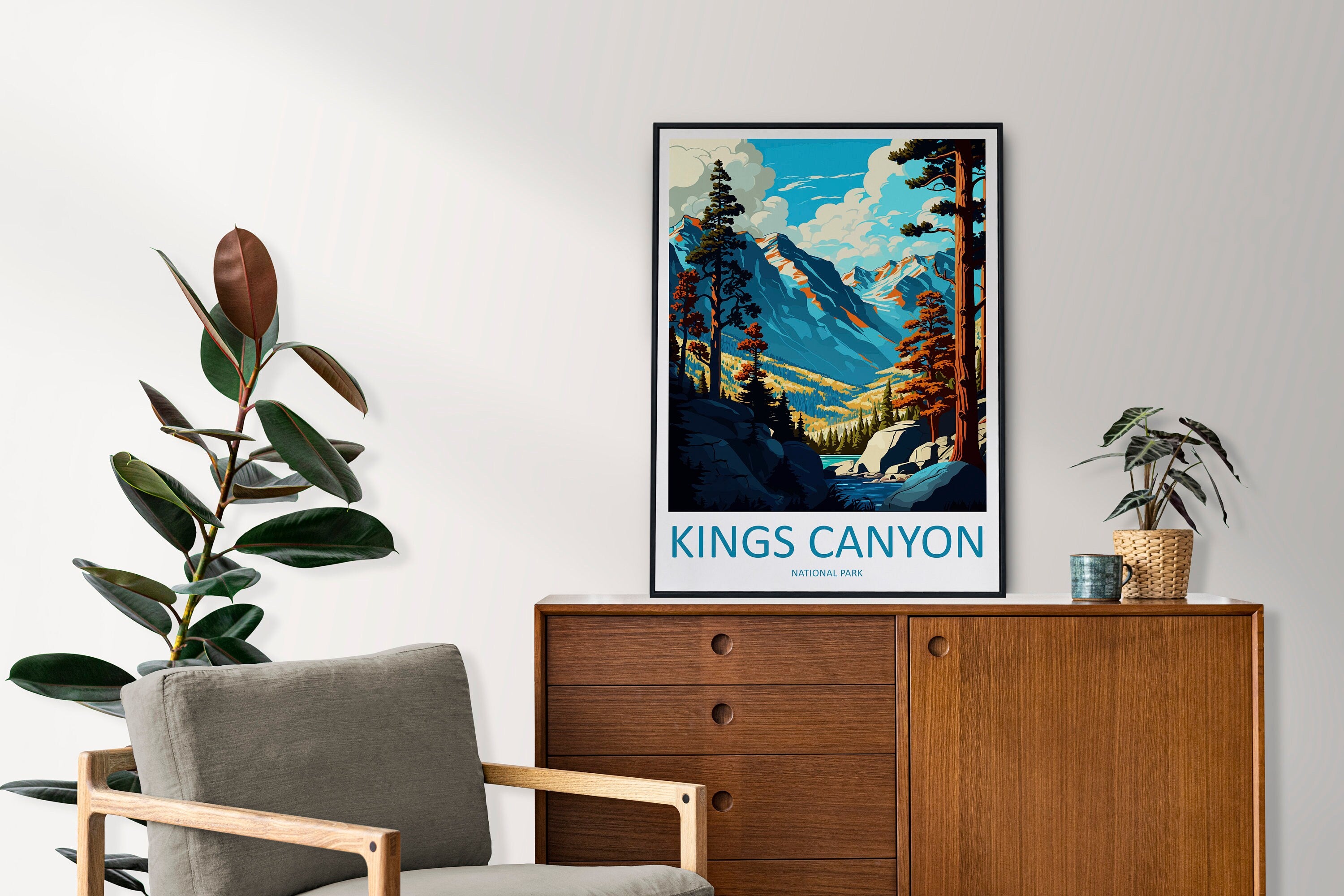 Kings Canyon National Park Travel Print Wall Art Kings Canyon National Park Wall Hanging Home Décor Kings Canyon National Park Gift Art