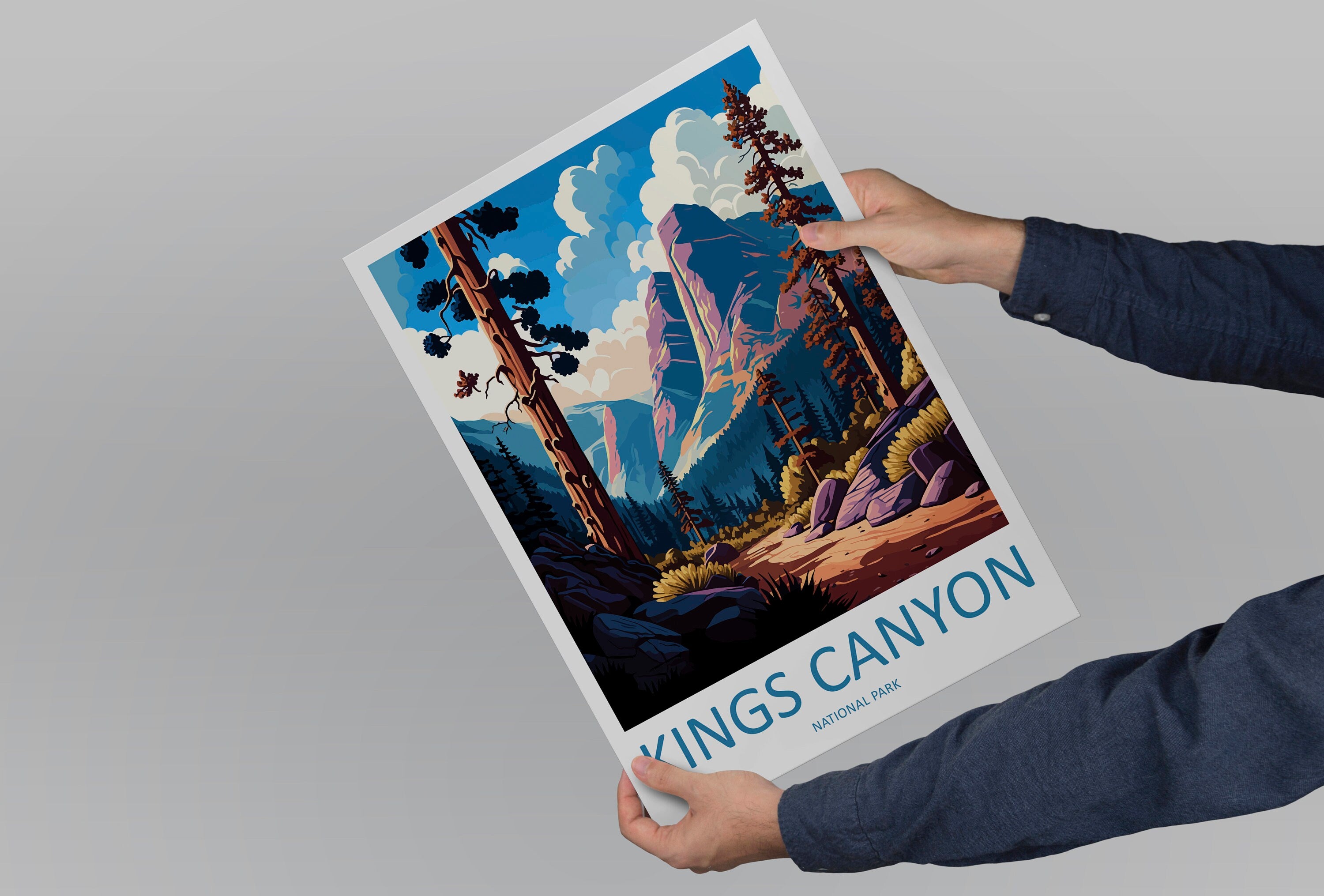 Kings Canyon National Park Travel Print Wall Art Kings Canyon National Park Wall Hanging Home Décor Kings Canyon National Park Gift Art