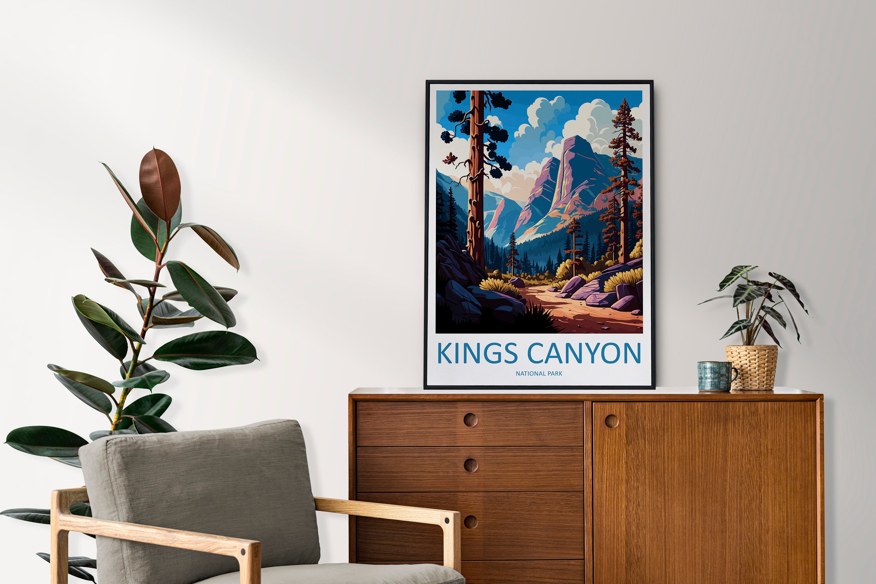 Kings Canyon National Park Travel Print Wall Art Kings Canyon National Park Wall Hanging Home Décor Kings Canyon National Park Gift Art