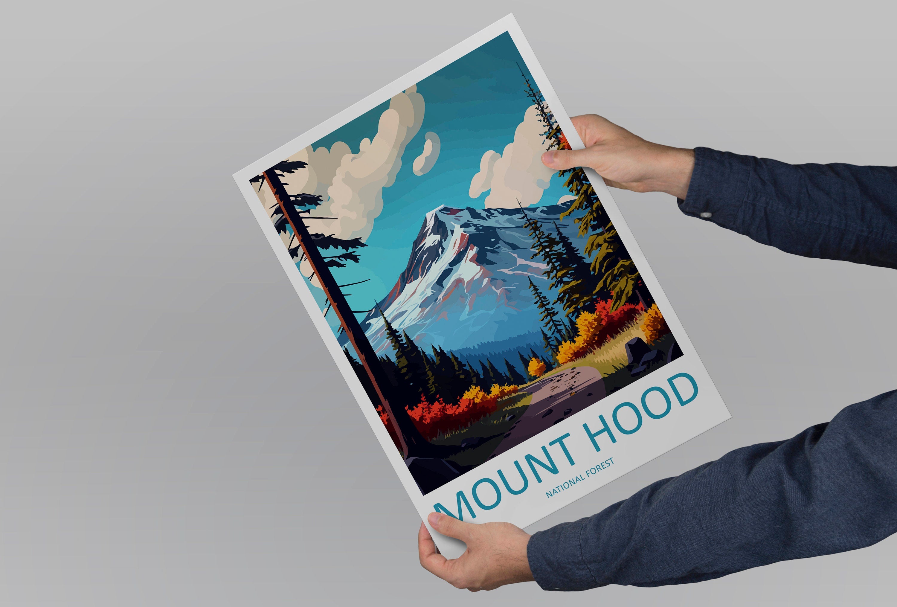 Mount Hood National Forest Travel Print Wall Art Mount Hood National Forest Wall Hanging Home Décor Mount Hood National Forest Art Gift