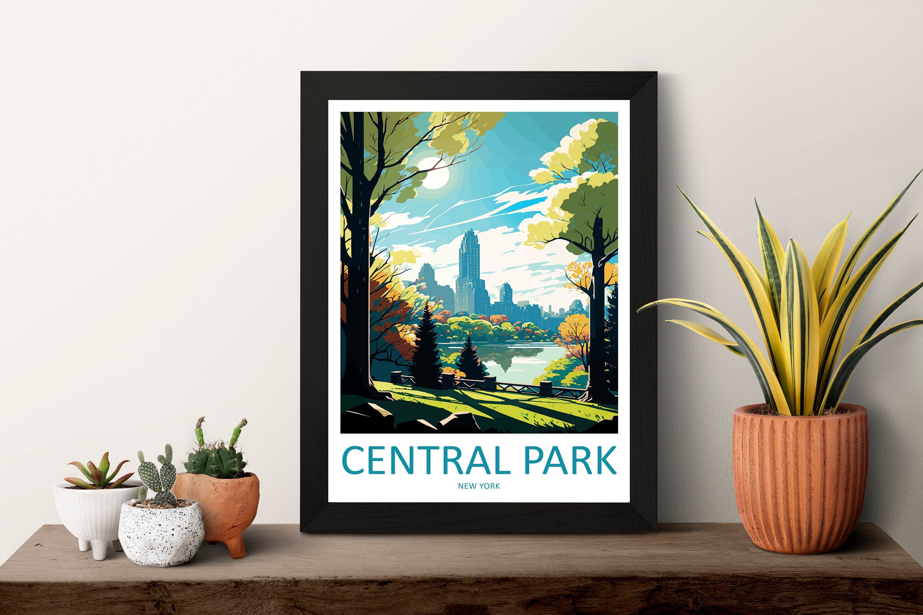 Central Park Travel Print Wall Art Central Park Wall Hanging Home Décor Central Park Gift Art Lovers New York State Art Gift Lover Print