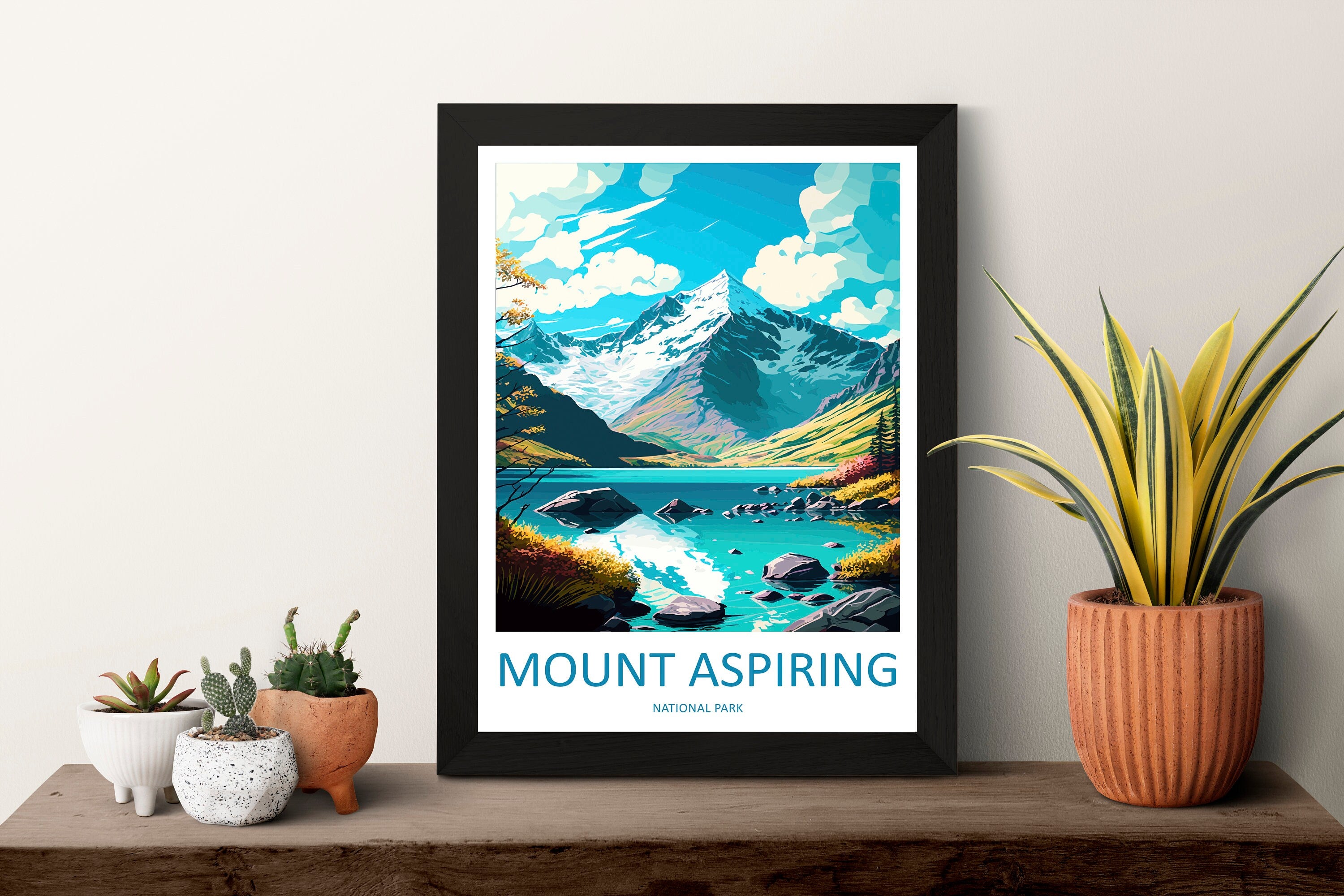 Mount Aspiring National Park Travel Print Wall Art Mount Aspiring Wall Hanging Home Décor Mount Aspiring Gift Art Lovers New Zealand Art