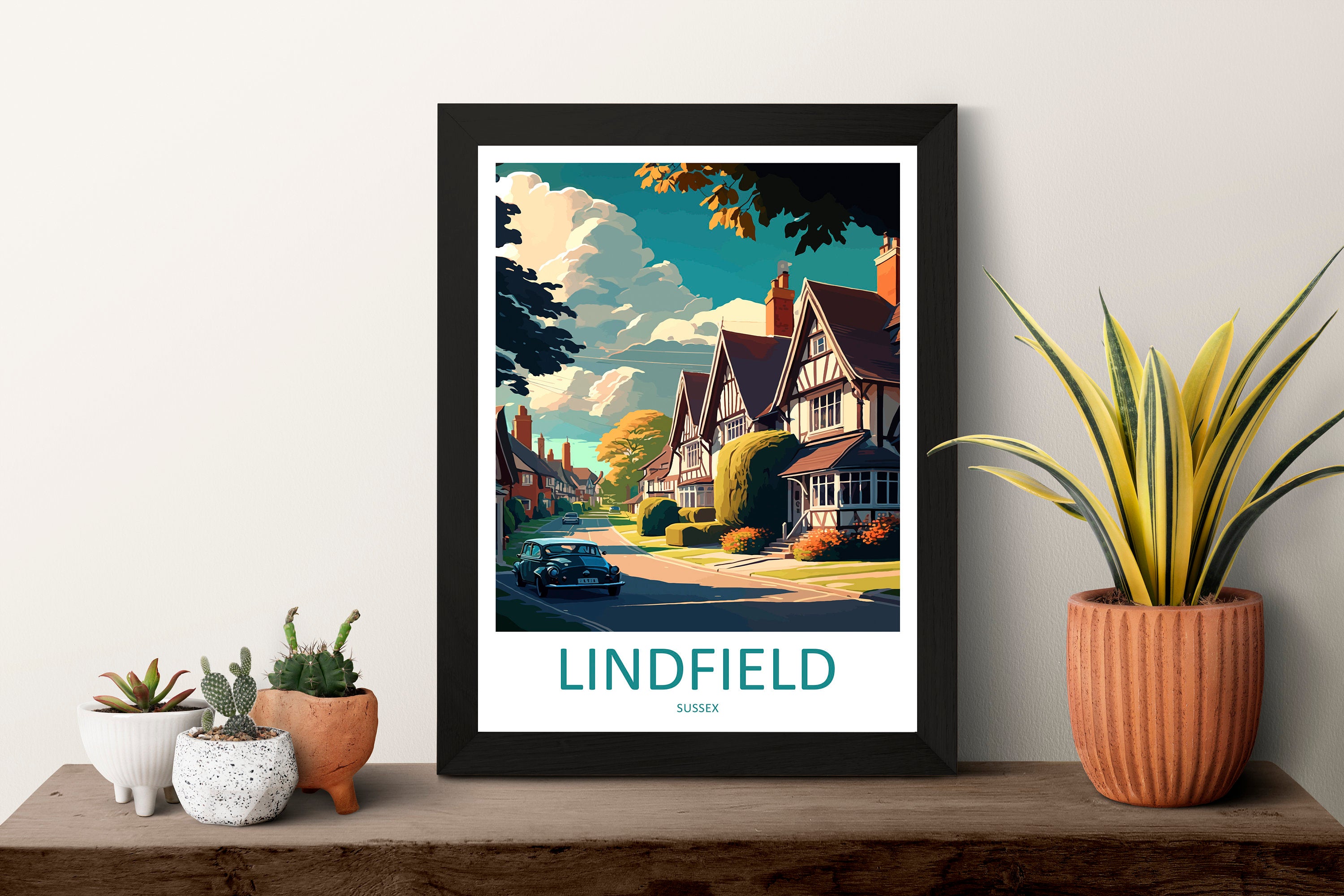 LindField Travel Print Wall Art LindField Wall Hanging Home Décor LindField Gift Art Lovers England Art Lover Gift Print