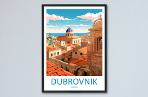 Dubrovnik Print Dubrovnik Home Decor Landscape Art Print Dubrovnik Wall Art for Croatia Enthusiast Gift Wall Hanging Dubrovnik Croatia Print