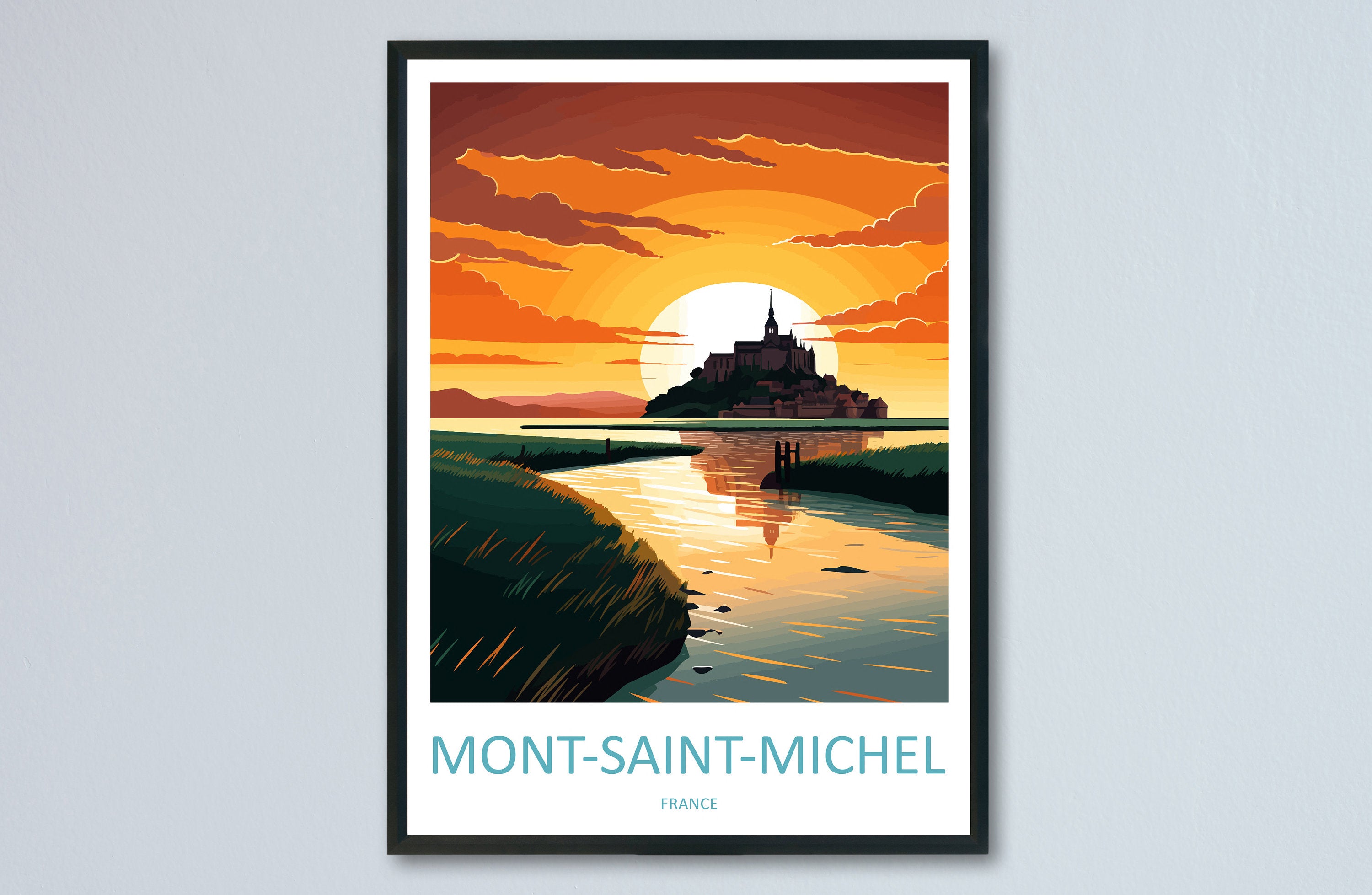 Mont Saint Michel Travel Print Wall Art Mont Saint Michel Wall Hanging Home Décor Mont Saint Michel Gift Art Lovers France Art Lover Gift