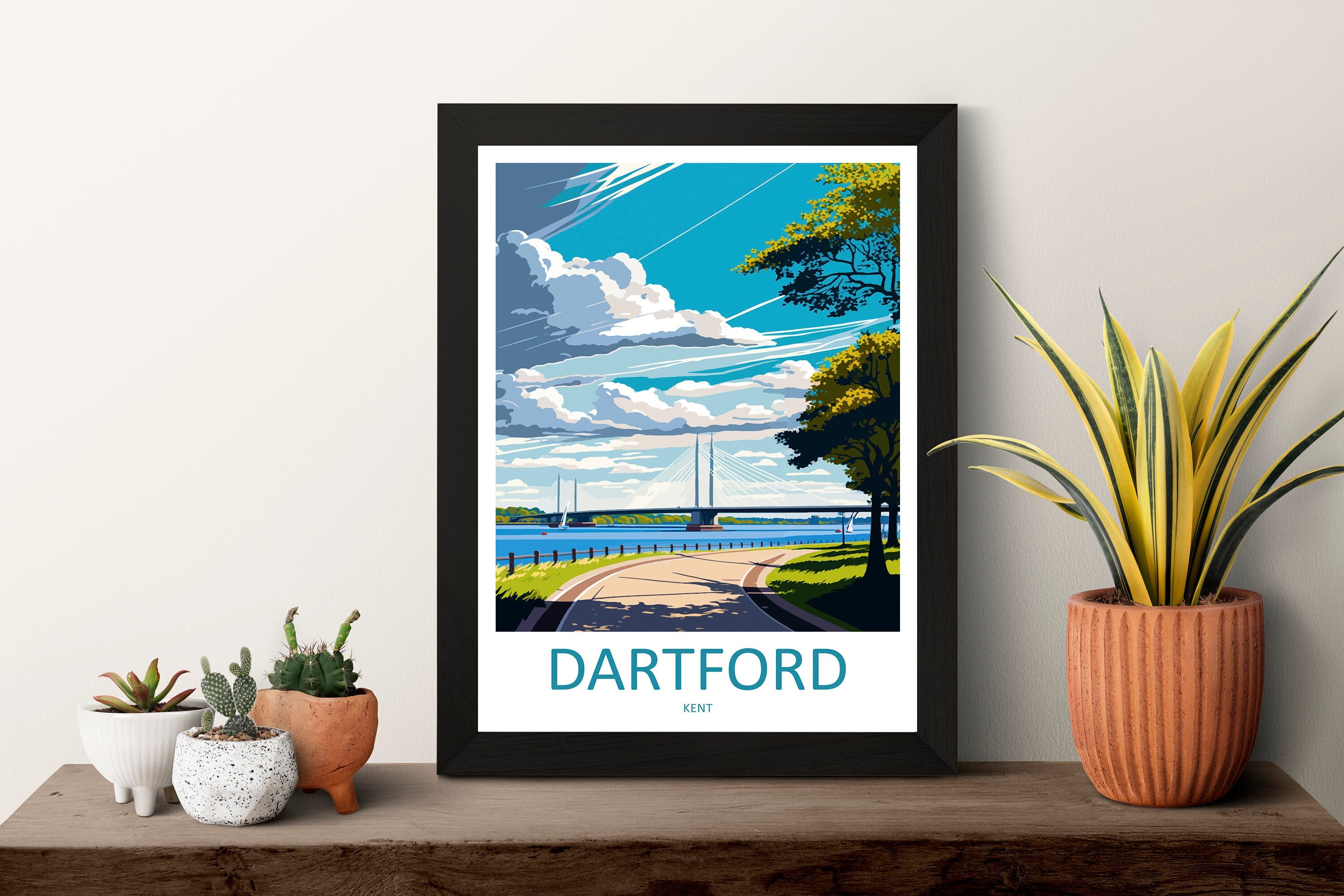 Dartford Travel Print Wall Art Dartford Wall Hanging Home Décor Dartford Gift Art Lovers England Art Lover Gift Print Artwork Kent Art