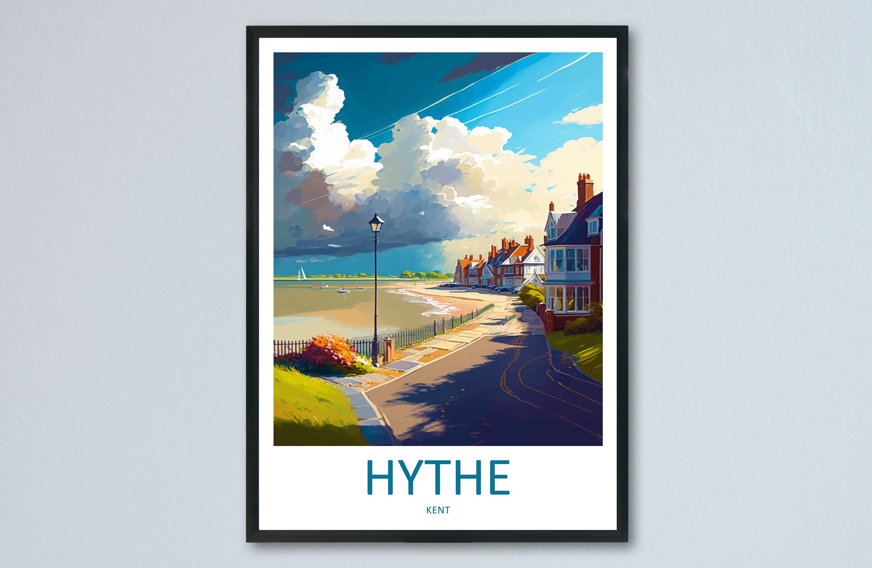 Hythe Travel Print Wall Art Hythe Wall Hanging Home Décor Hythe Gift Art Lovers England Art Lover Gift Print Artwork Kent Art