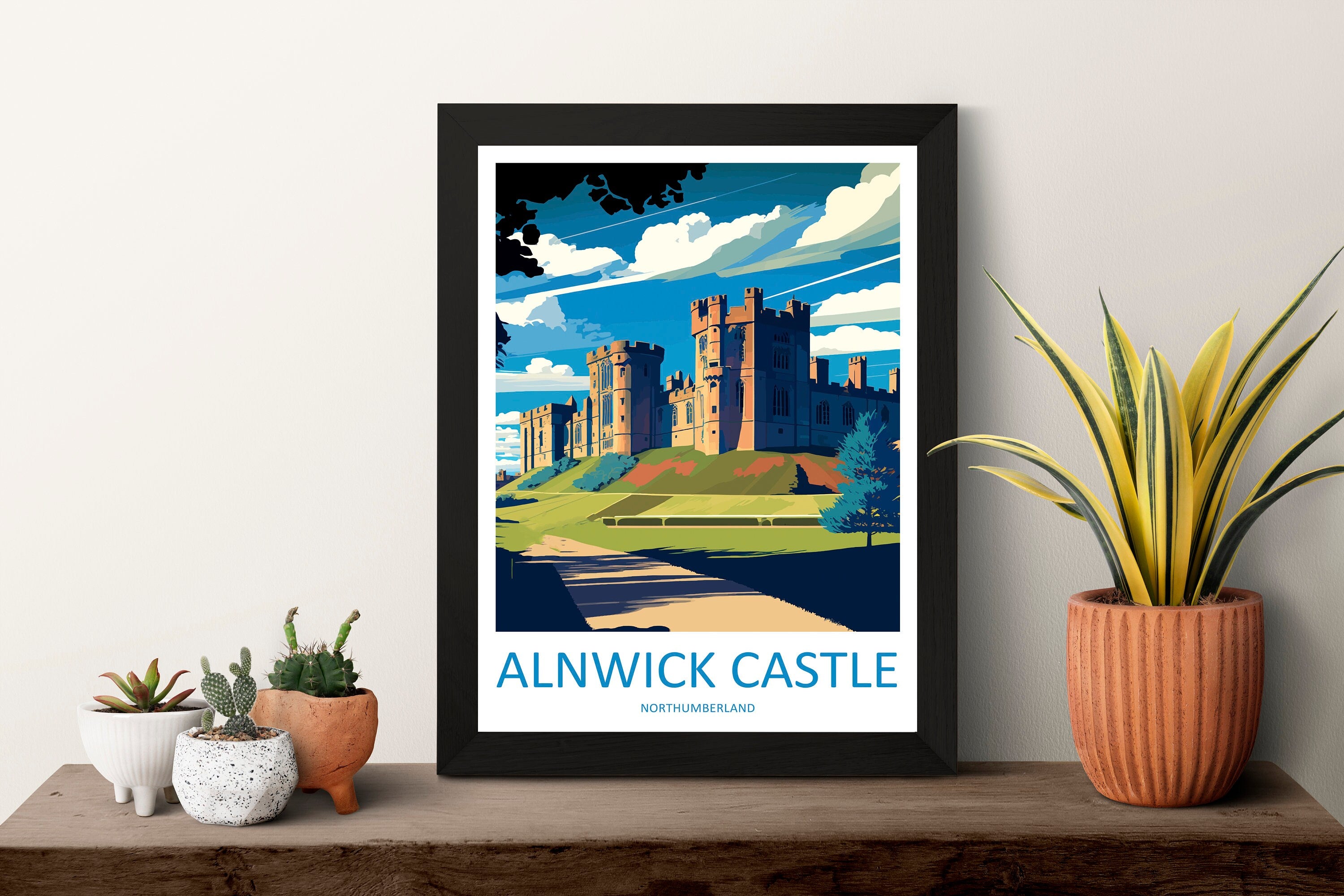 Alnwick Castle Travel Print Wall Art Alnwick Castle Wall Hanging Home Décor Alnwick Castle Gift Art Lovers England Art Lover Gift Print