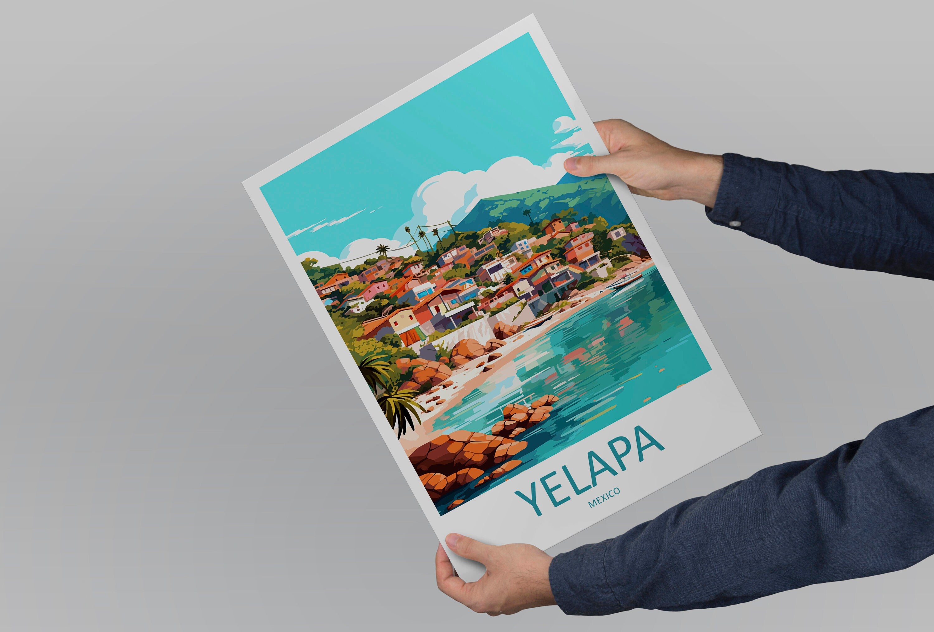 Yelapa Travel Print Wall Art Yelapa Wall Hanging Home Decoration Yelapa Gift Art Lovers Wall Art Print Art Yelapa Wall Hanging Poster