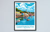 Dartmouth Travel Print Wall Art Dartmouth Wall Hanging Home Décor Dartmouth Gift Art Lovers England Art Lover Gift Dartmouth Art Poster