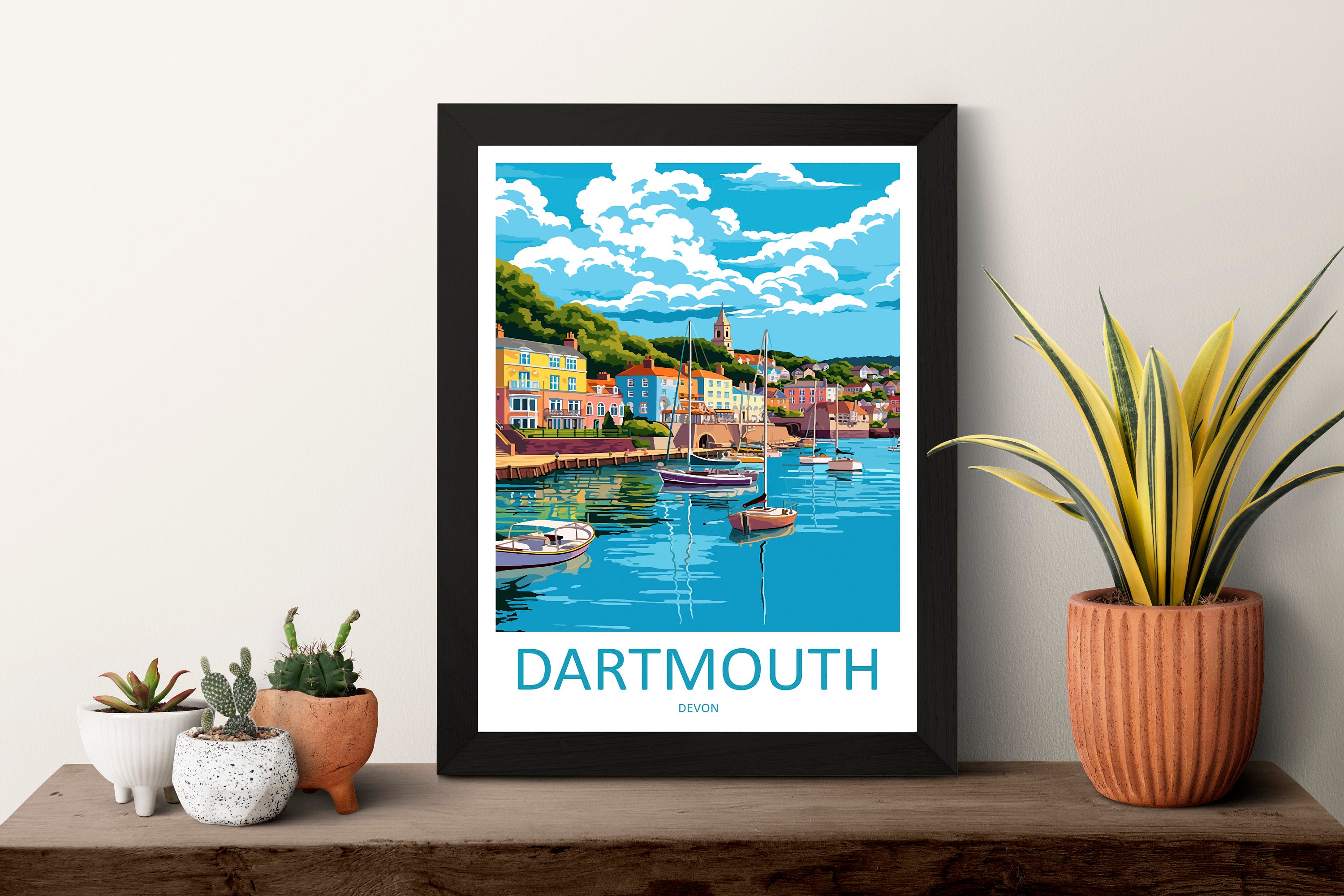 Dartmouth Travel Print Wall Art Dartmouth Wall Hanging Home Décor Dartmouth Gift Art Lovers England Art Lover Gift Dartmouth Art Poster