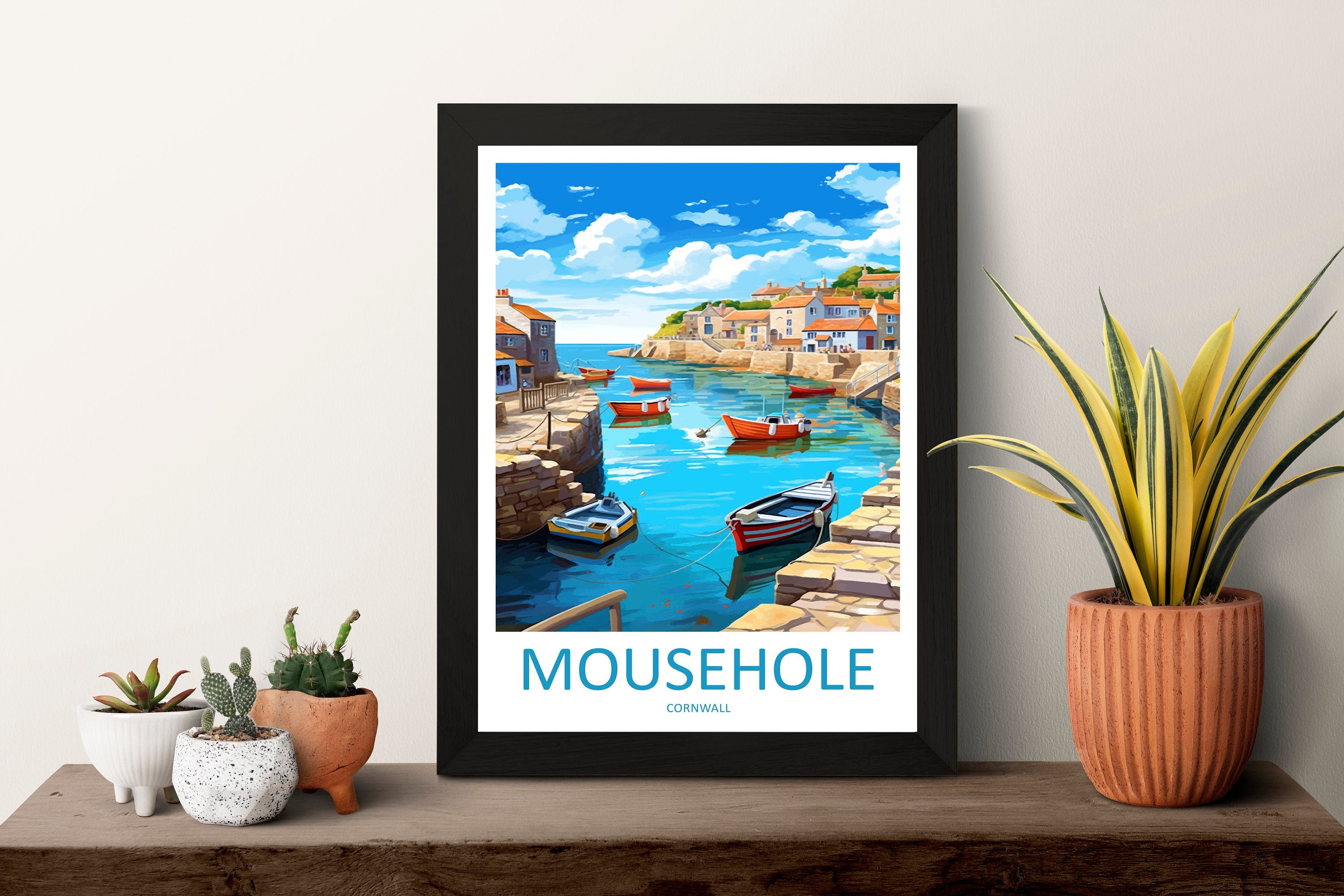 Mousehole Travel Print Wall Art Mousehole Wall Hanging Home Décor Mousehole Gift Art Lovers England Art Lover Gift Mousehole Poster