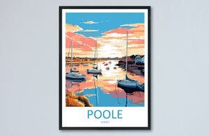 Poole Harbour Travel Print Wall Art Poole Wall Hanging Home Décor Poole Gift Art Lovers England Art Lover Gift Poole Travel Décor Poole