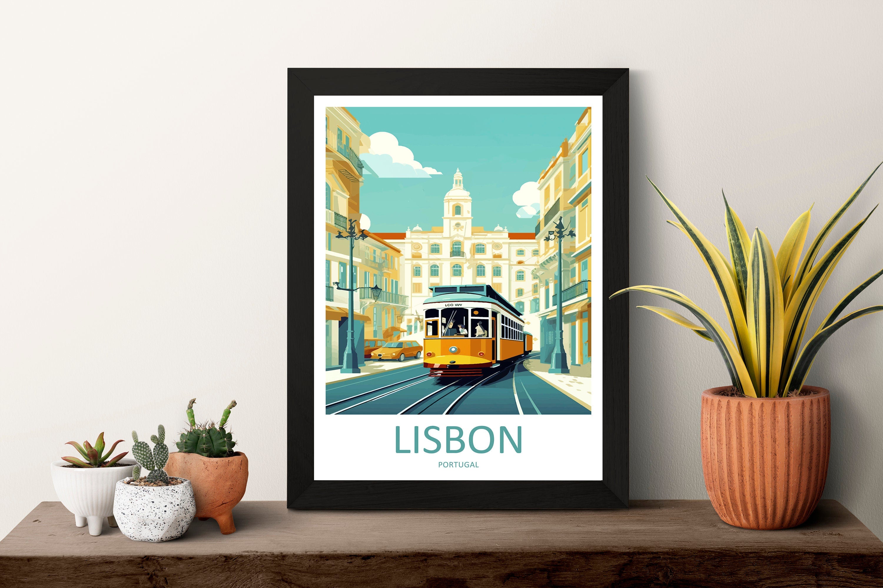 Lisbon Travel Print Wall Art Lisbon Wall Hanging Home Décor Lisbon Gift Art Lovers Portugal Art Lover Gift Lisbon Wall Décor Lisbon Tram Art