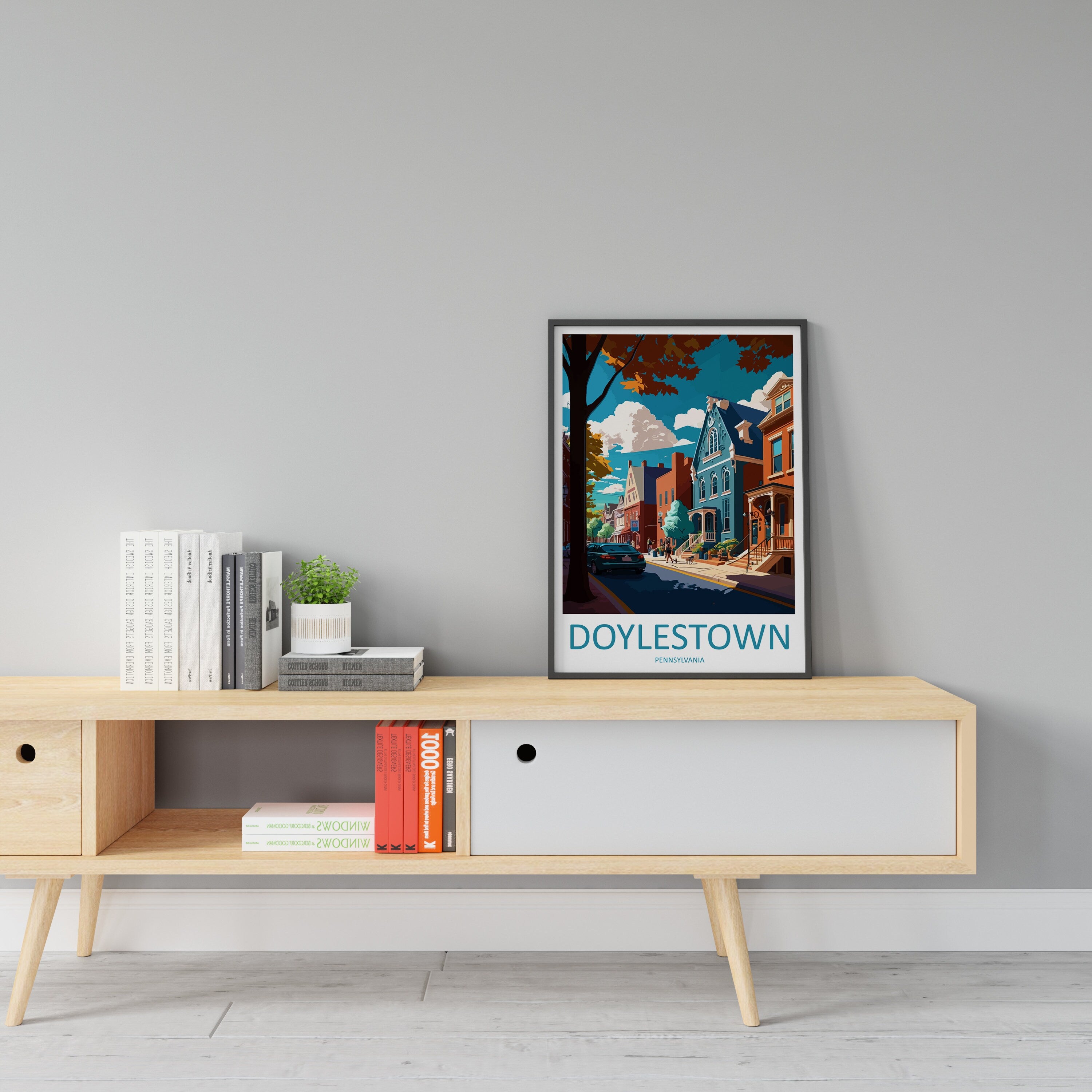 Doylestown Travel Print Wall Art Doylestown Wall Hanging Home Décor Doylestown Gift Art Lovers Pennsylvania Art Lover Travel Art