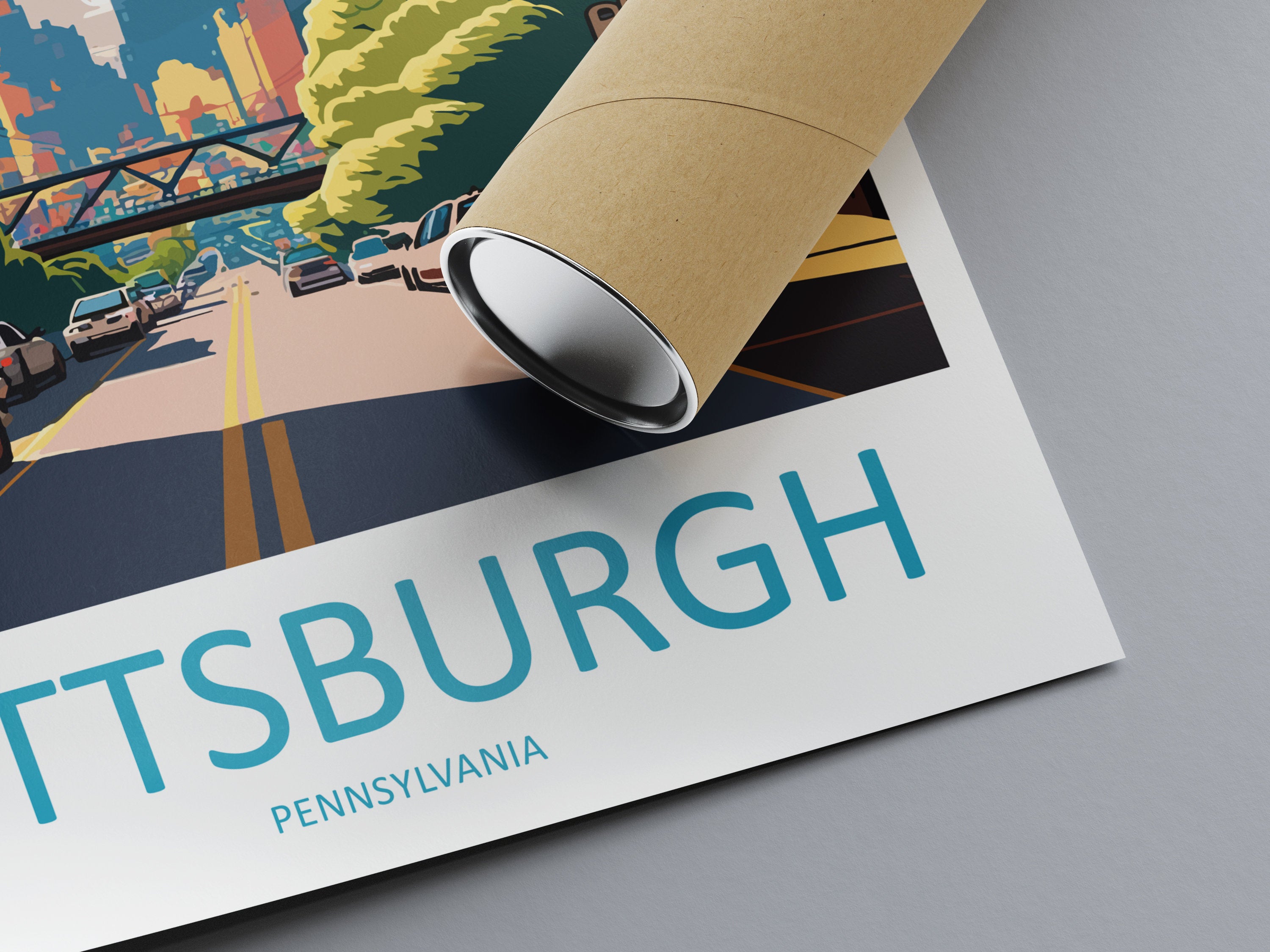 Pittsburgh Travel Print Wall Art Pittsburgh Wall Hanging Home Décor Pittsburgh Gift Art Lovers Pennsylvania Art Lover Travel Poster