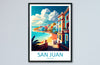 San Juan Travel Print Wall Art San Juan Wall Hanging Home Décor San Juan Gift Art Lovers Wall Art Caribbean Travel Print Poster