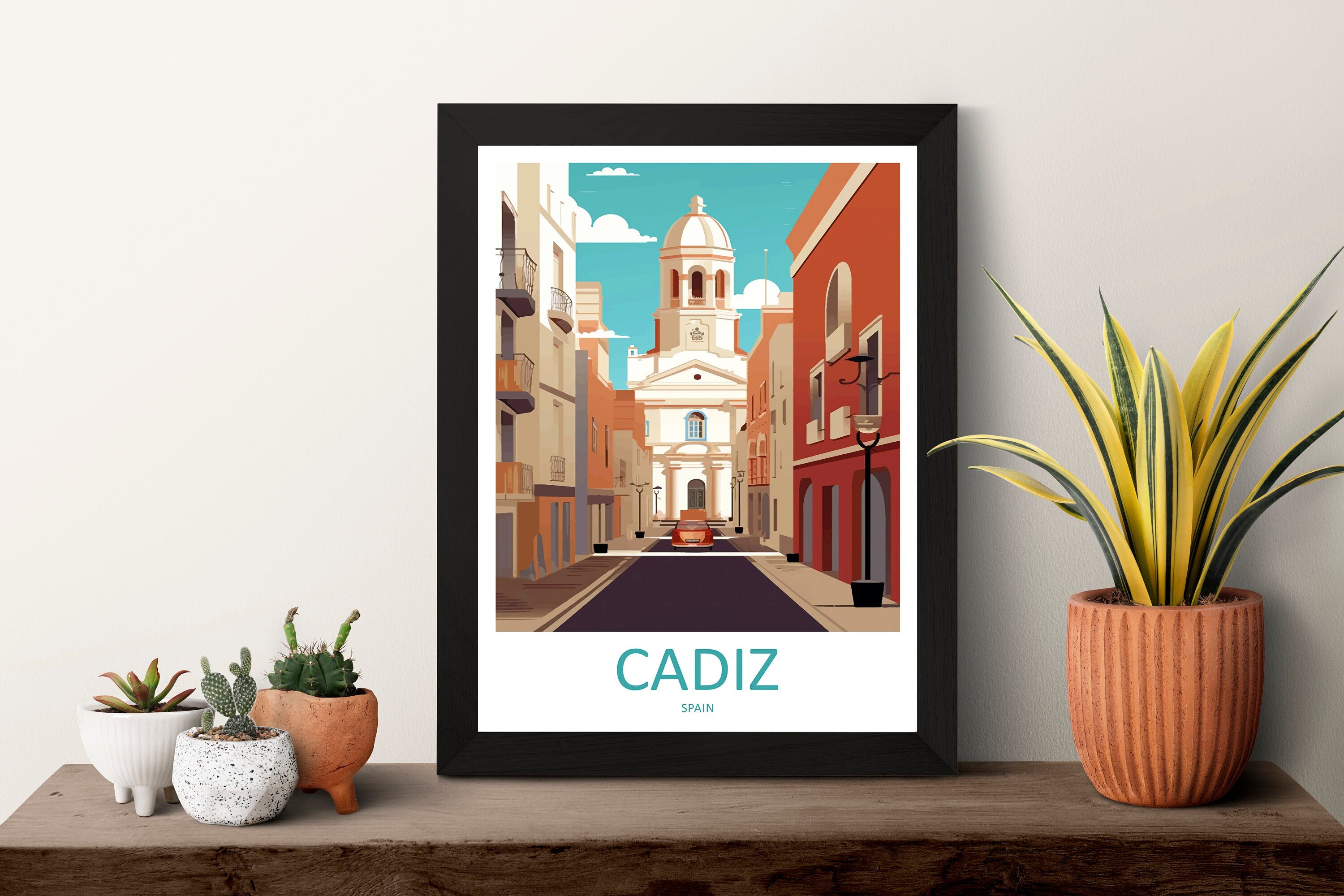 Cadiz Travel Print Wall Art Cadiz Wall Hanging Home Décor Cadiz Gift Art Lovers Spain Art Lover Gift Cadiz Wall Décor Cadiz Spain Poster Art