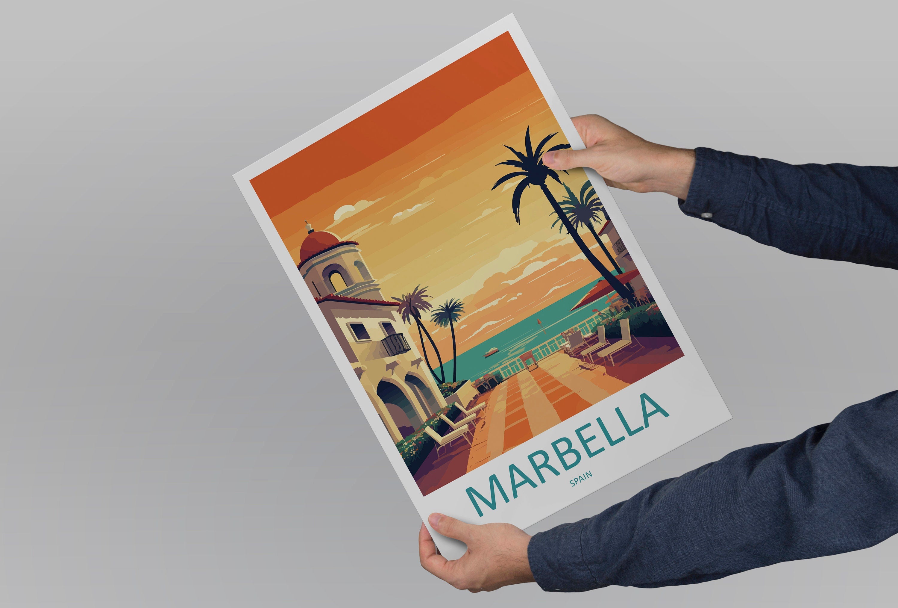 Marbella Travel Print Wall Art Marbella Wall Hanging Home Décor Marbella Gift Art Lovers Spain Art Lover Gift Marbella Wall Décor Spain Deco