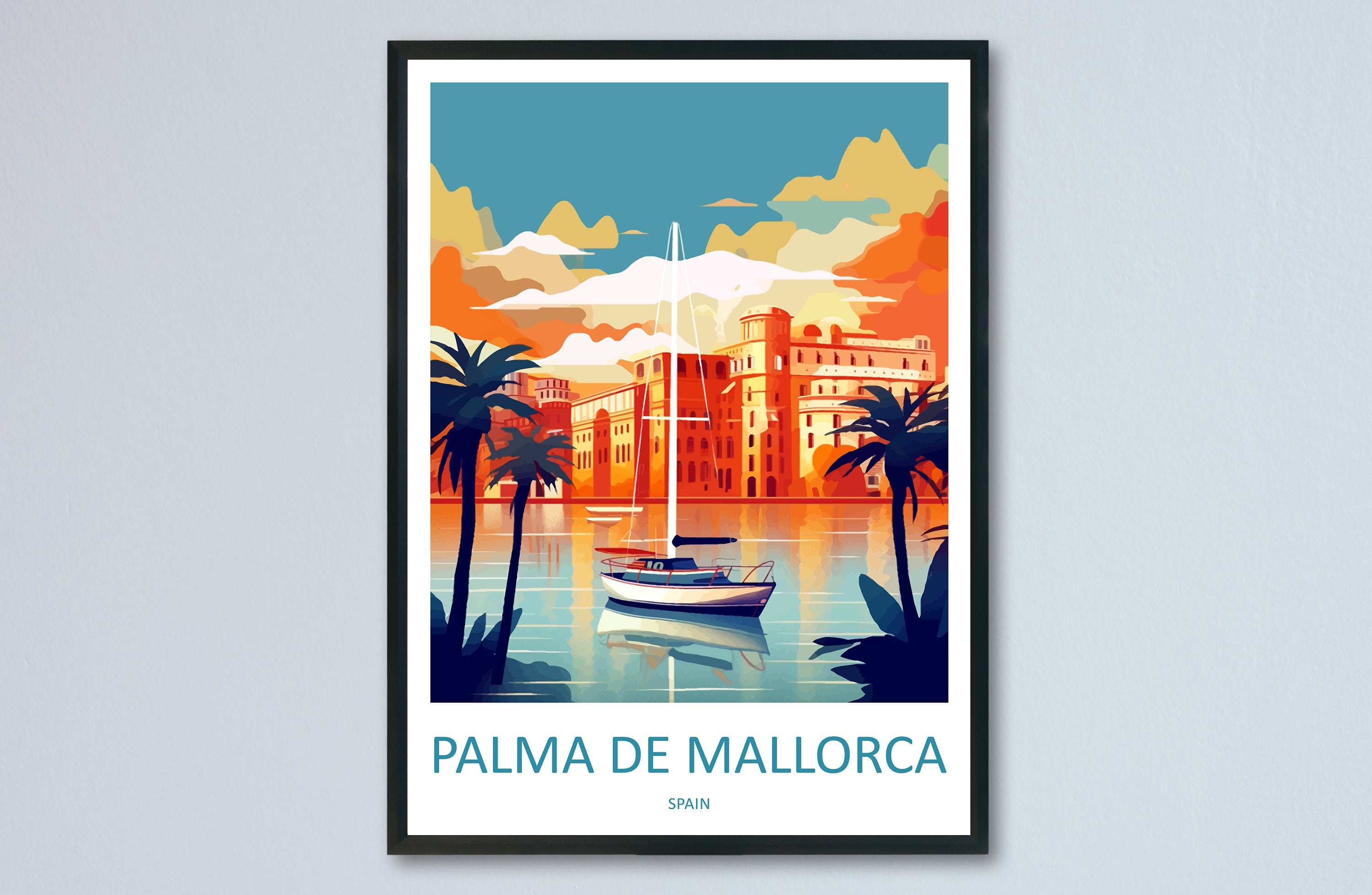 Palma De mallorca Travel Print Wall Art Palma De mallorca Wall Hanging Home Décor Palma De mallorca Gift Art Lovers Spain Art Lover Gift