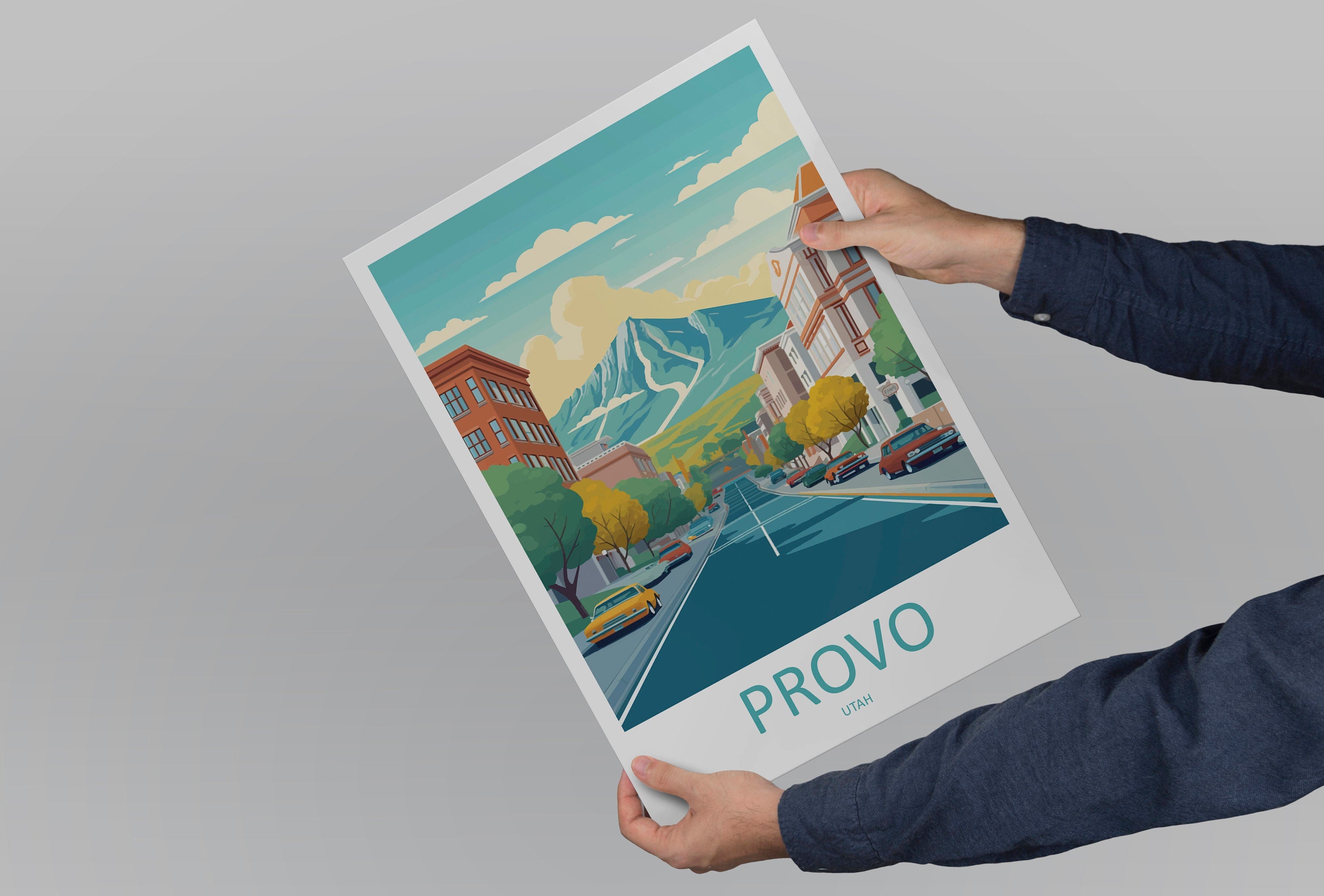 Provo Travel Print Wall Art Provo Wall Hanging Home Décor Provo Gift Art Lovers Utah Art Lover Gift Travel Posters Wall Art