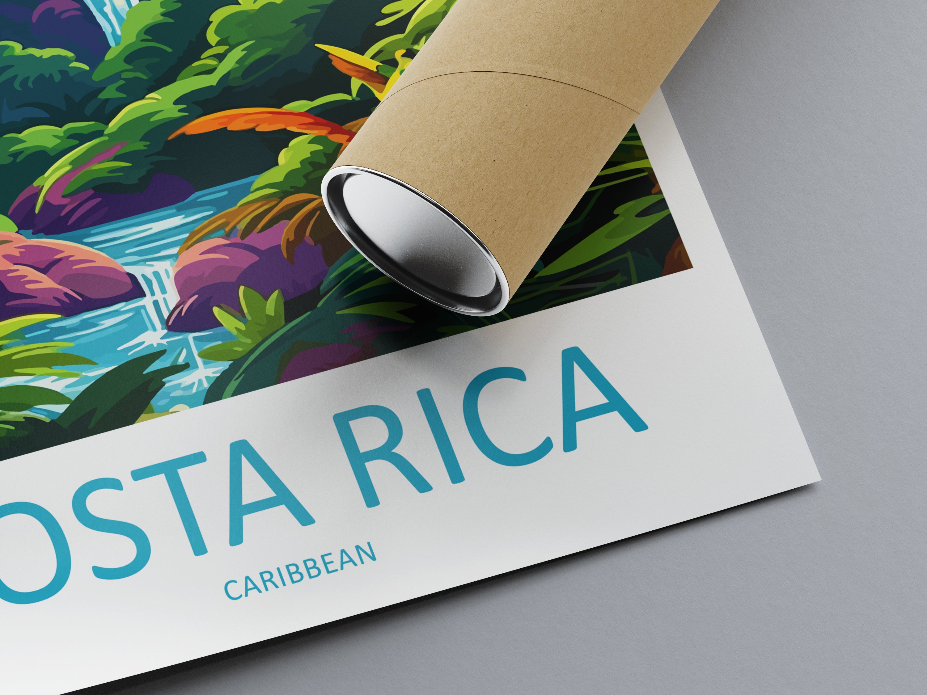 Costa Rica Travel Print Wall Art Costa Rica Wall Hanging Home Décor Costa Rica Gift Art Lovers Wall Art Caribbean Travel Print