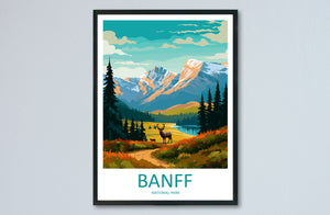 Banff National Park Travel Print Wall Art Banff Wall Hanging Home Décor Banff Gift Art Lovers Canada Art Lover Gift