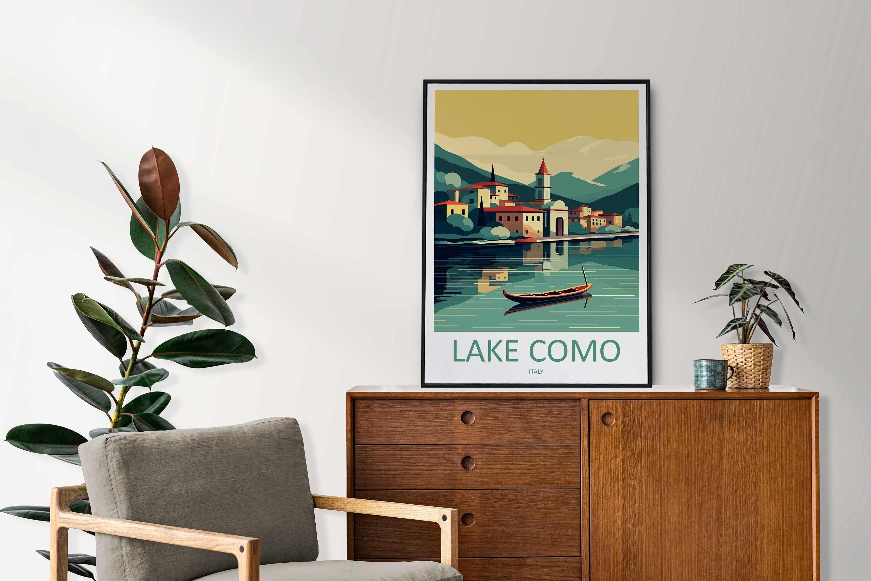 Lake Como Travel Print Wall Art Lake Como Italy Wall Hanging Home Decoration Lake Como Gift Art Lovers Wall Art Print Lake Como Italy Art