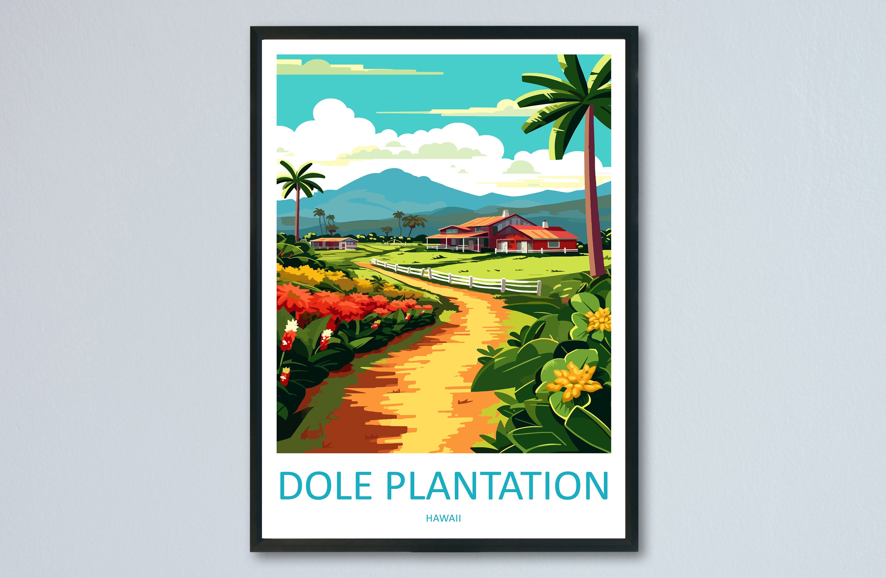 Dole Plantation Travel Print Wall Art Dole Plantation Wall Hanging Home Décor Plantation Gift Art Lovers Hawaii Art Lover Gift Print Artwork