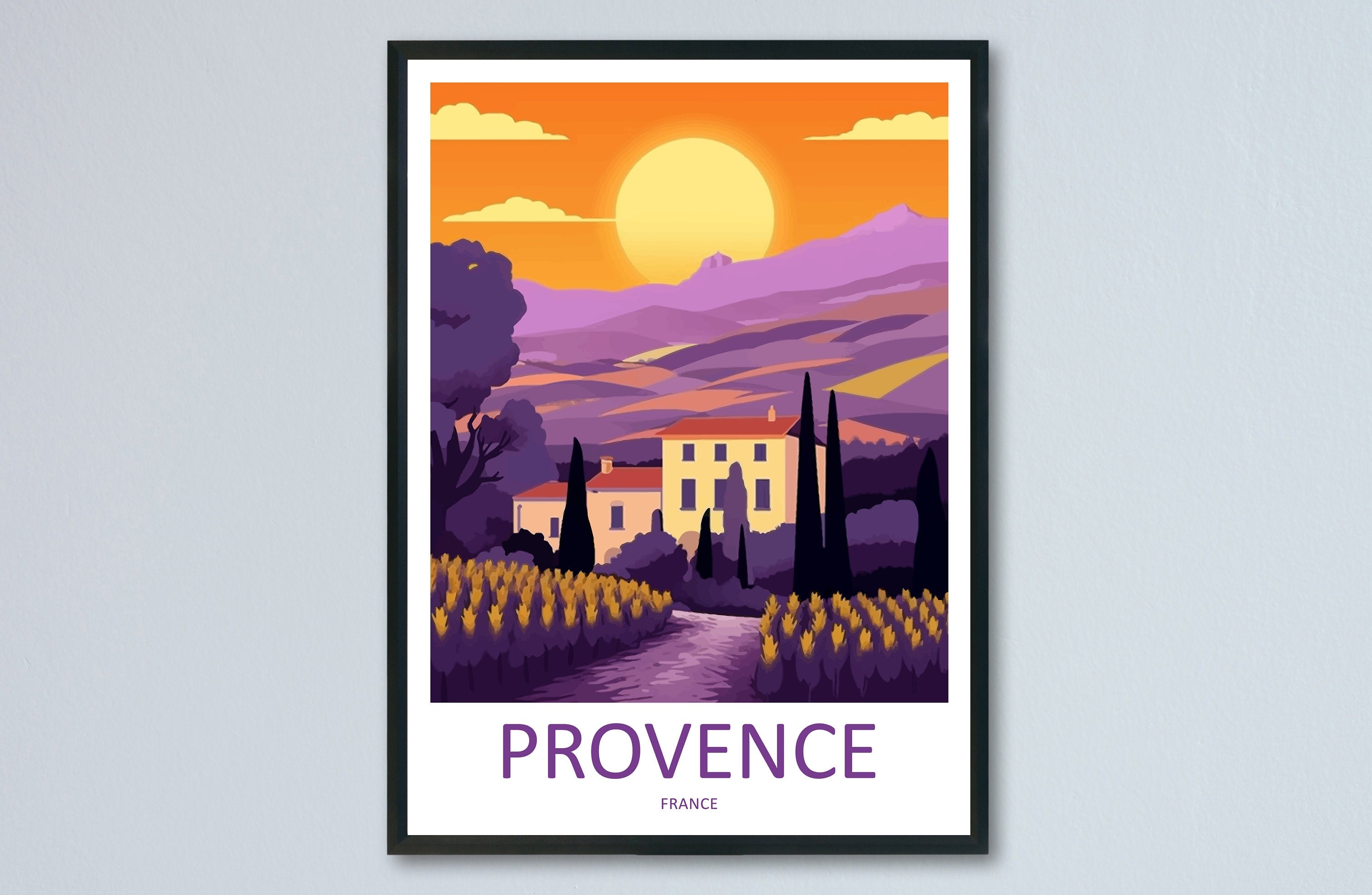 Provence Travel Print Wall Art Provence Wall Hanging Home Décor Provence Gift Art Lovers France Art Lover Gift Provence Art Provence Art