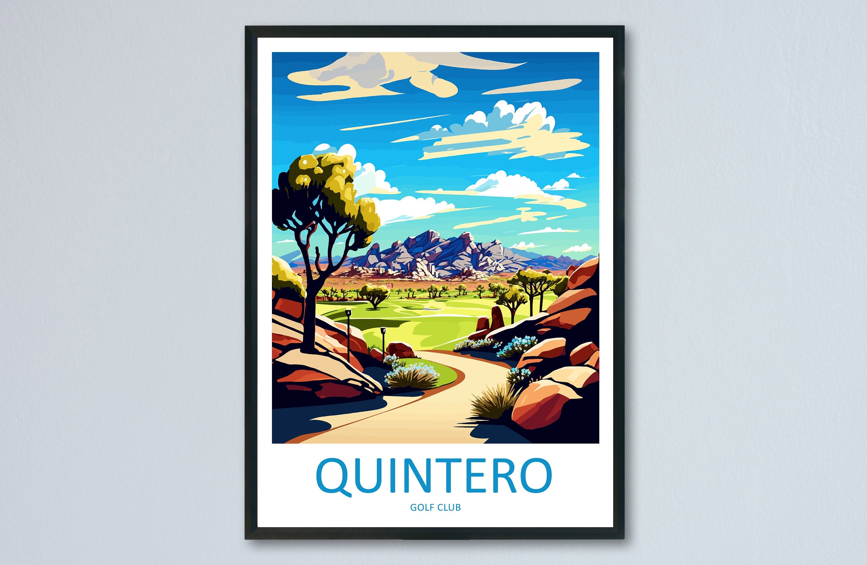 Quintero Golf Club Travel Print Wall Art Quintero Wall Hanging Home Décor Quintero Gift Art Lovers Arizona Art Lover Gift Arizona Travel Art