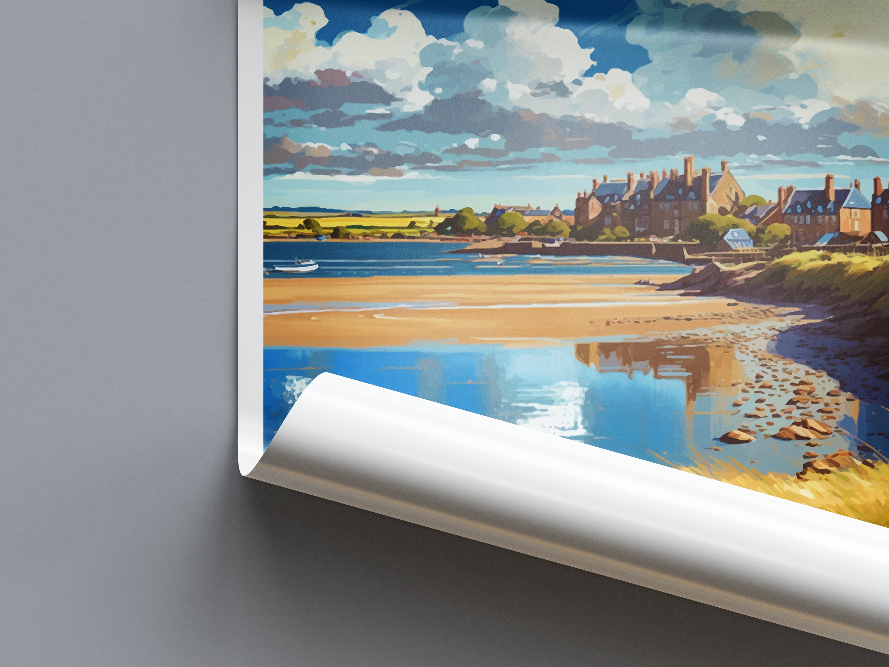 Alnmouth Travel Print Wall Art Alnmouth Wall Hanging Home Décor Alnmouth Gift Art Lovers England Art Lover Gift Print