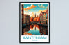 Amsterdam Travel Print Wall Art Amsterdam Wall Hanging Home Décor Amsterdam Gift Art Lovers Netherlands Art Lover Gift Amsterdam Decor