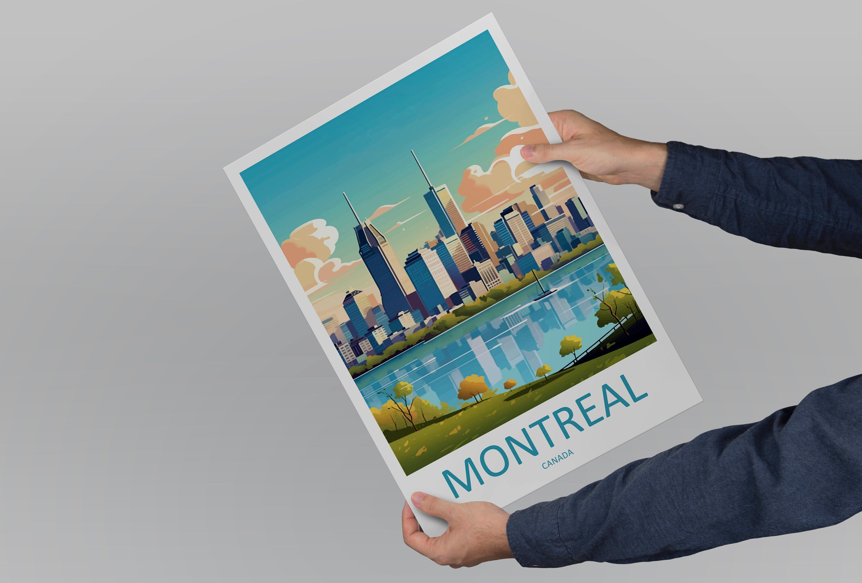 Montreal Travel Print Wall Art Montreal Wall Hanging Home Décor MontrealGift Art Lovers Canada Art Lover Gift Montreal City Gift