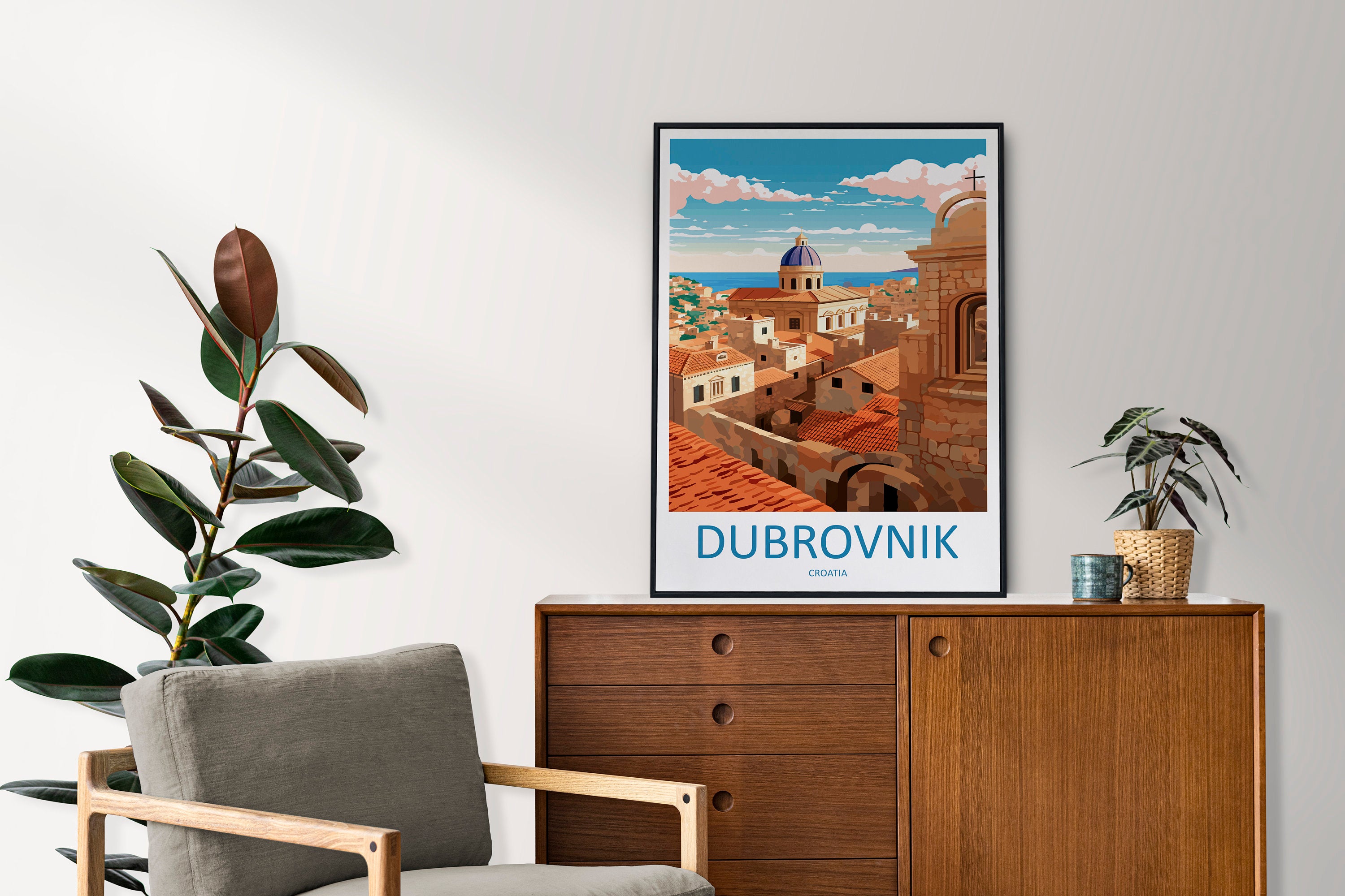 Dubrovnik Print Dubrovnik Home Decor Landscape Art Print Dubrovnik Wall Art for Croatia Enthusiast Gift Wall Hanging Dubrovnik Croatia Print