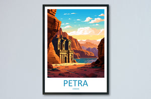 Petra Travel Print Wall Art Petra Wall Hanging Home Décor Petra Gift Art Lovers Jordan Art Lover Gift Petra Travel Poster