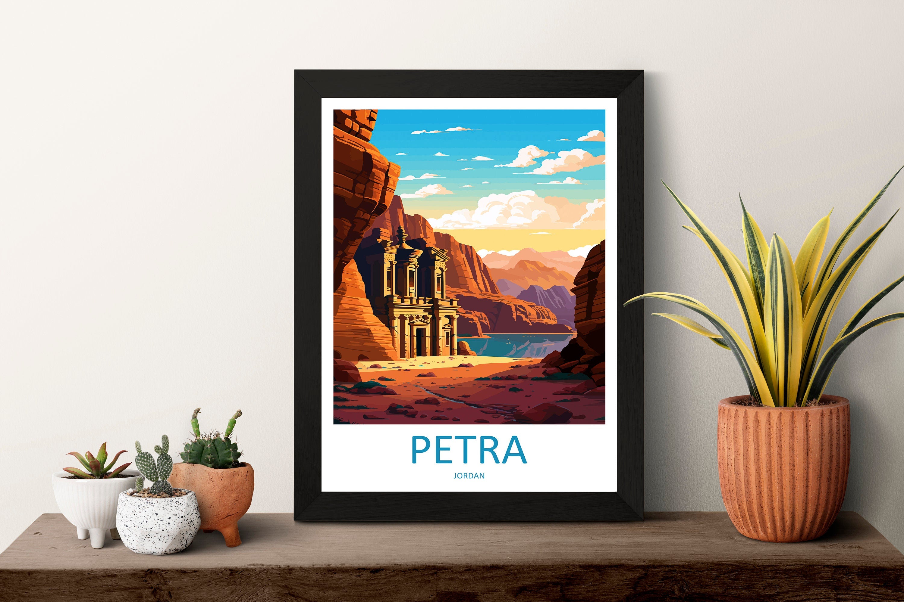 Petra Travel Print Wall Art Petra Wall Hanging Home Décor Petra Gift Art Lovers Jordan Art Lover Gift Petra Travel Poster