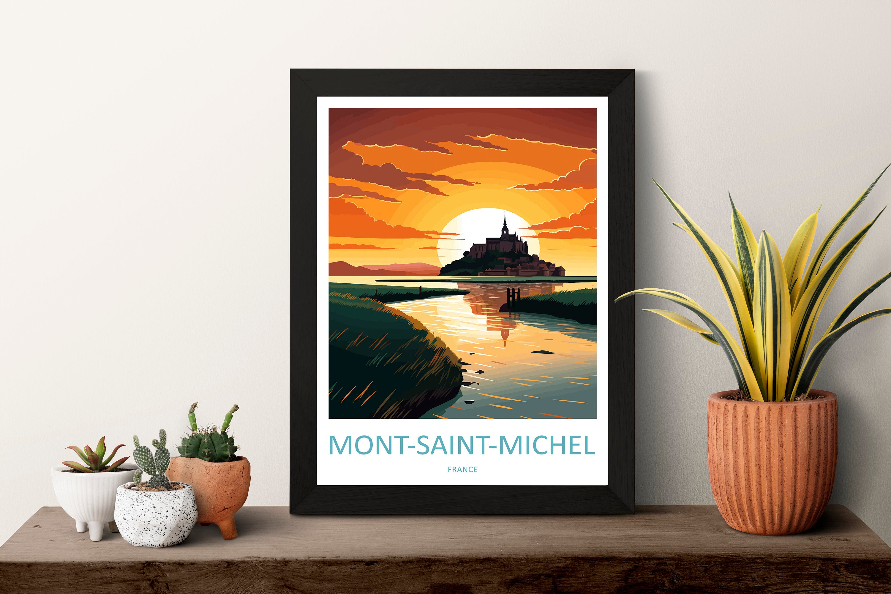 Mont Saint Michel Travel Print Wall Art Mont Saint Michel Wall Hanging Home Décor Mont Saint Michel Gift Art Lovers France Art Lover Gift