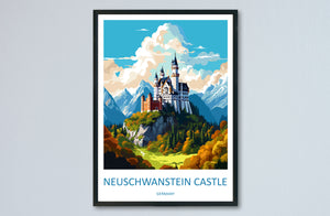 Neuschwanstein Castle Print Neuschwanstein Castle Home Decor Landscape Art Print Neuschwanstein Wall Art Germany Enthusiast Gift Wall Art